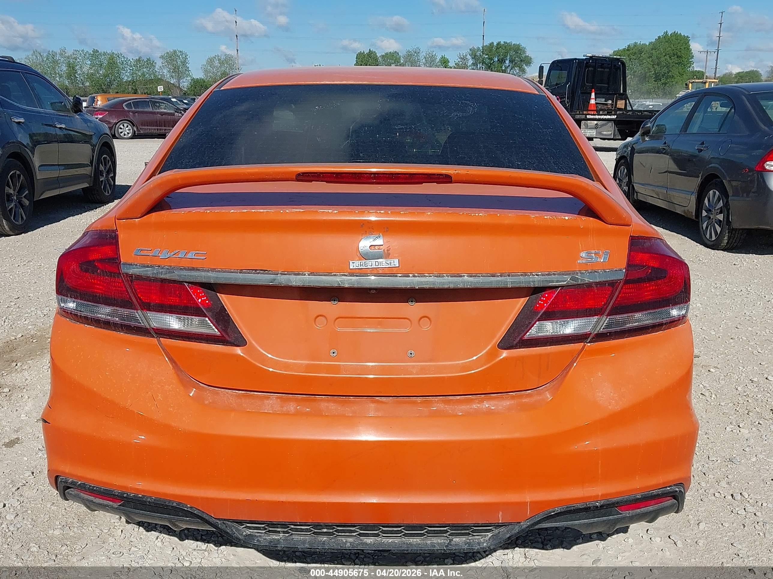 2014 Honda Civic Si Оранжевый vin: 2HGFB6E54EH700426