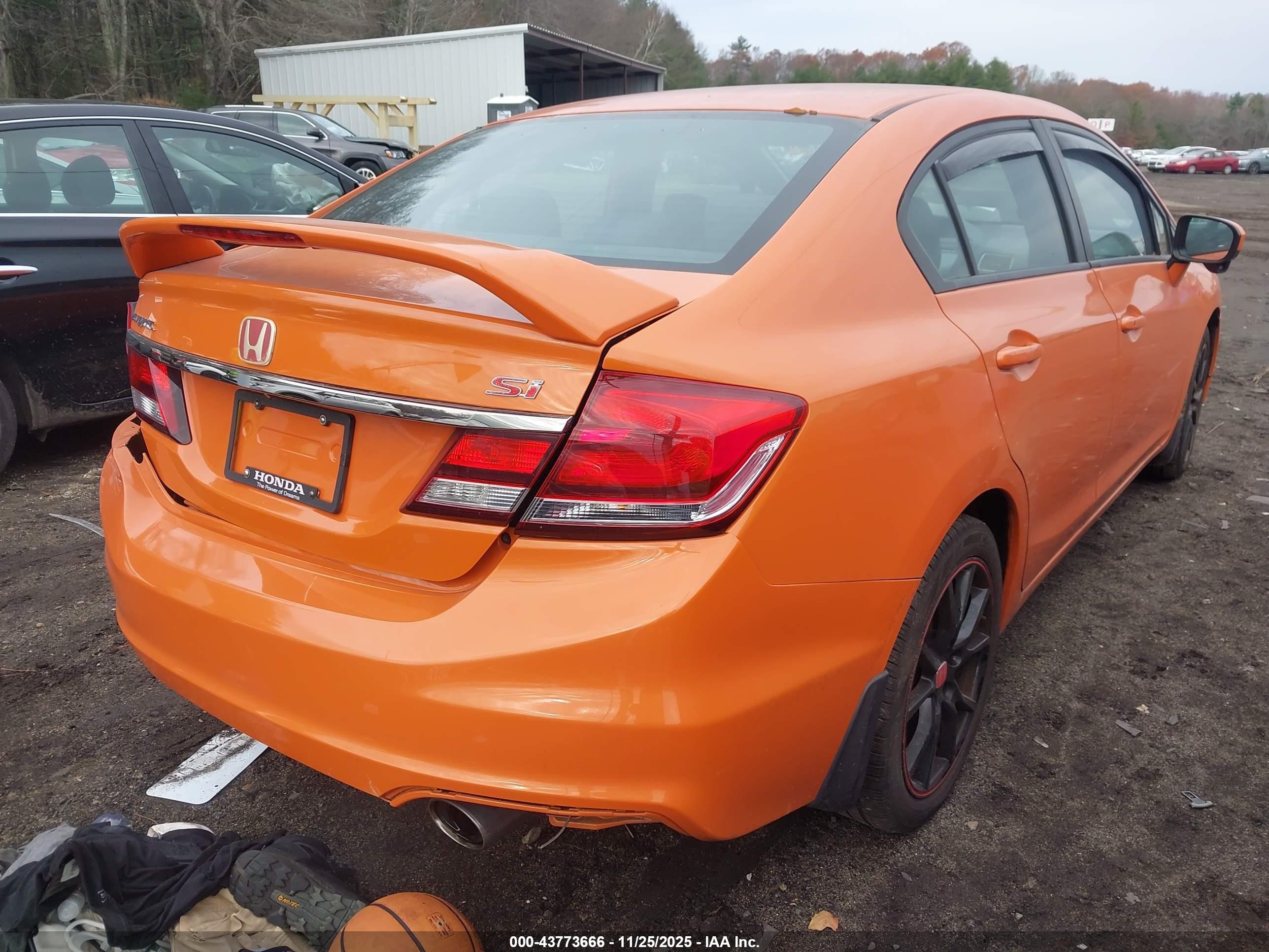 2014 Honda Civic Si Оранжевый vin: 2HGFB6E54EH704542