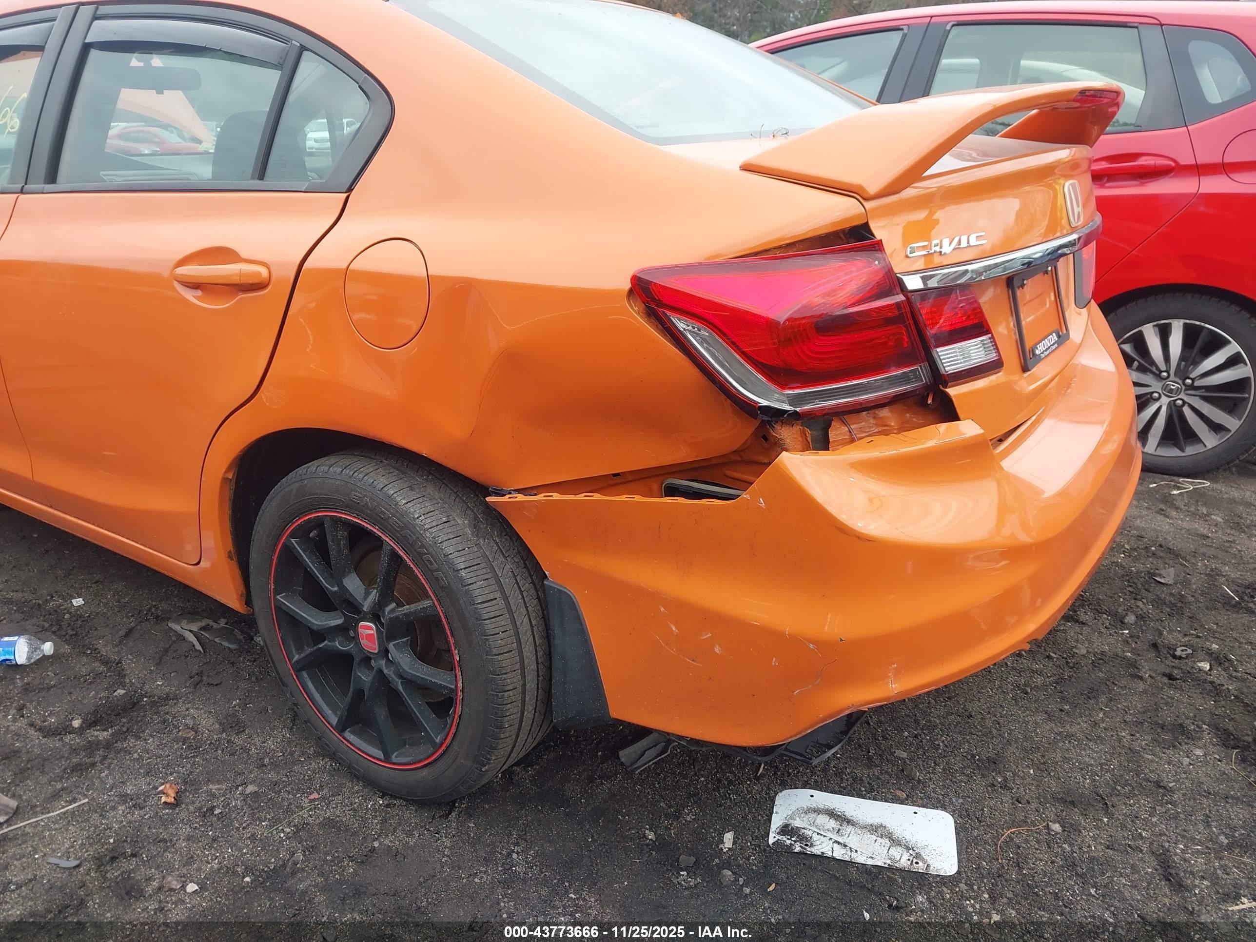 2014 Honda Civic Si Оранжевый vin: 2HGFB6E54EH704542