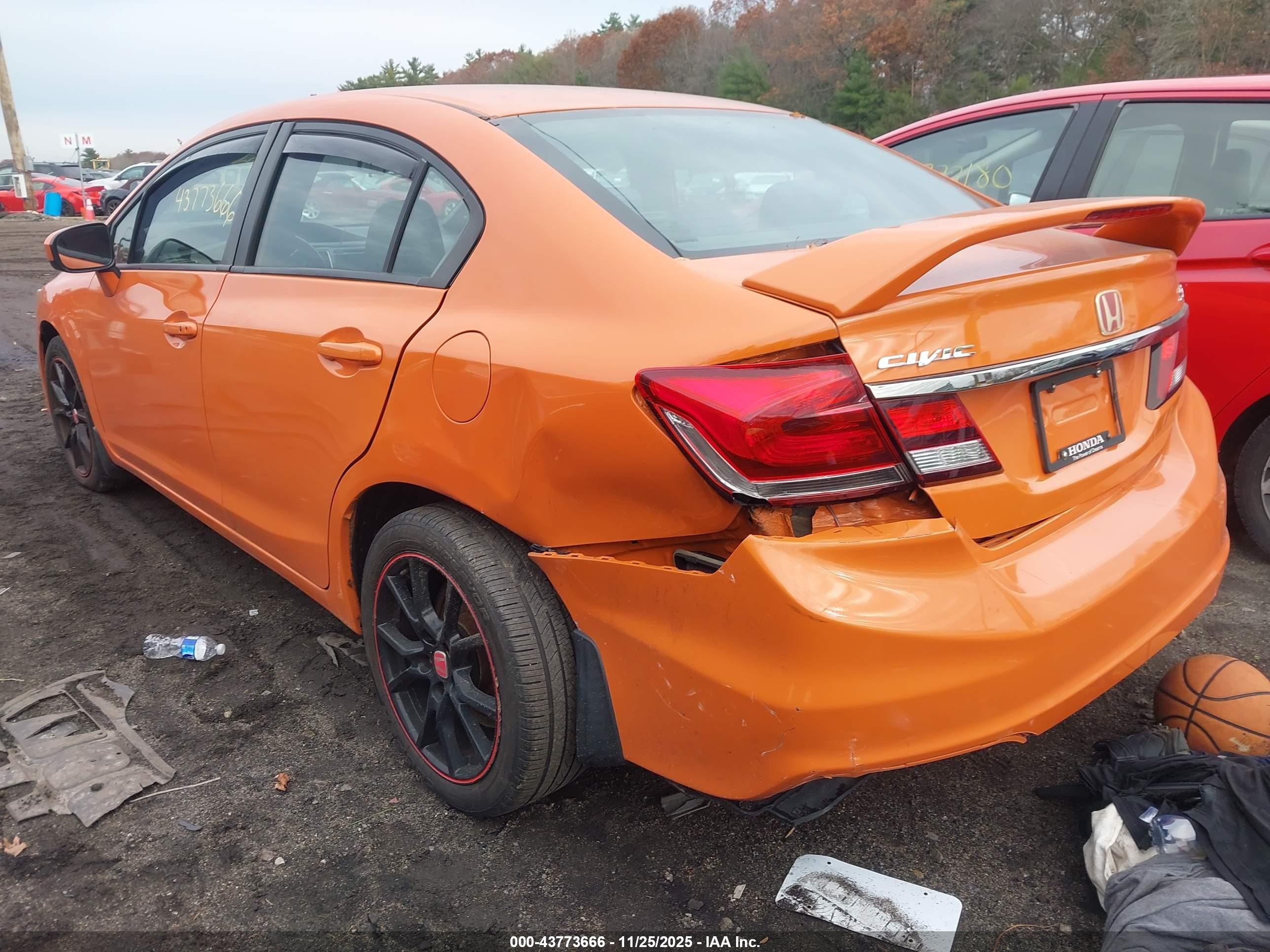 2014 Honda Civic Si Оранжевый vin: 2HGFB6E54EH704542