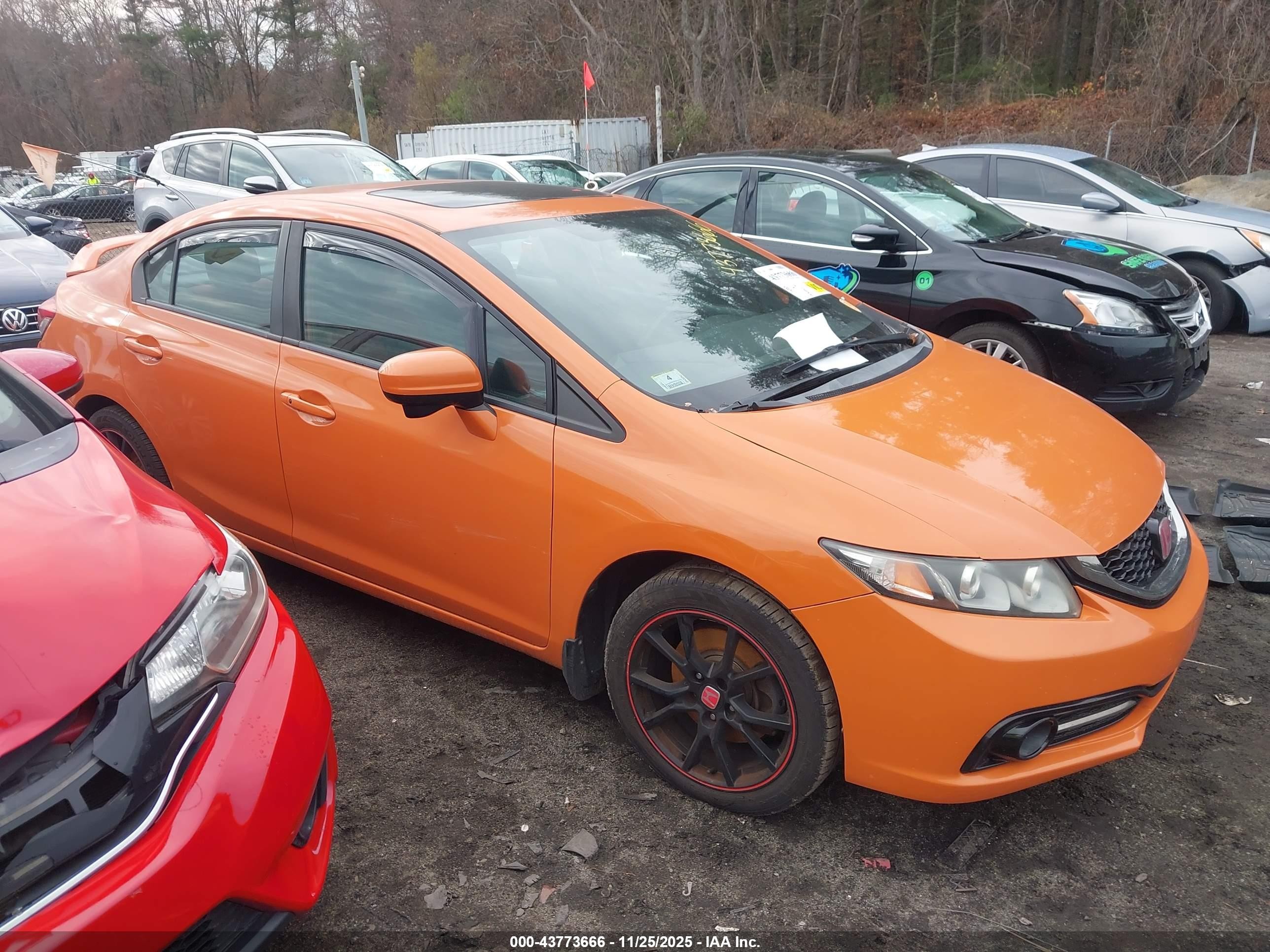 2014 Honda Civic Si Оранжевый vin: 2HGFB6E54EH704542