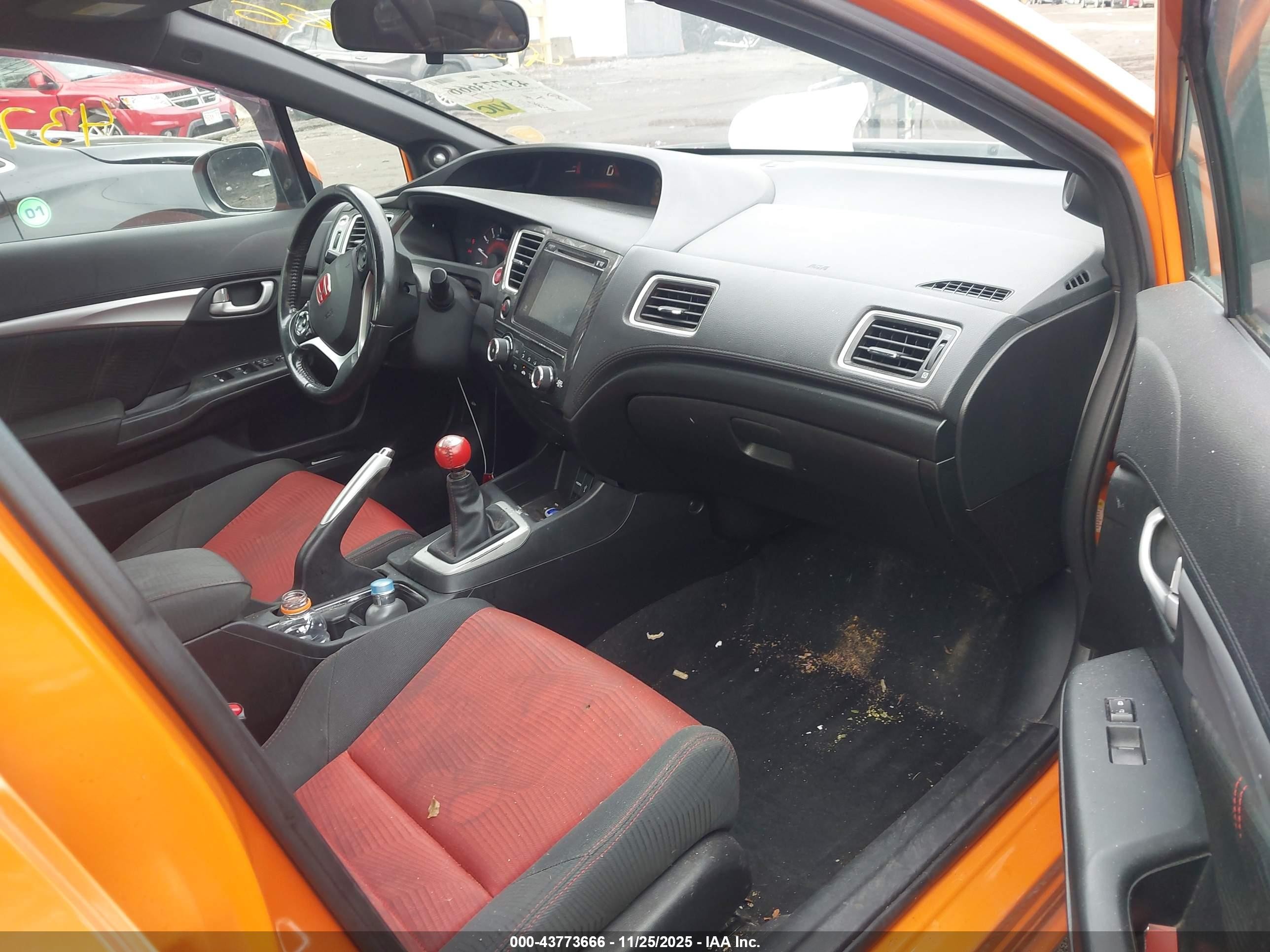 2014 Honda Civic Si Оранжевый vin: 2HGFB6E54EH704542