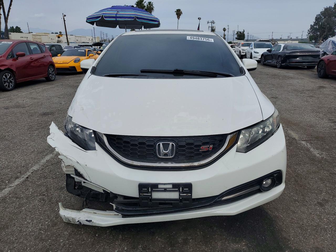 2015 Honda Civic Si White vin: 2HGFB6E54FH709340