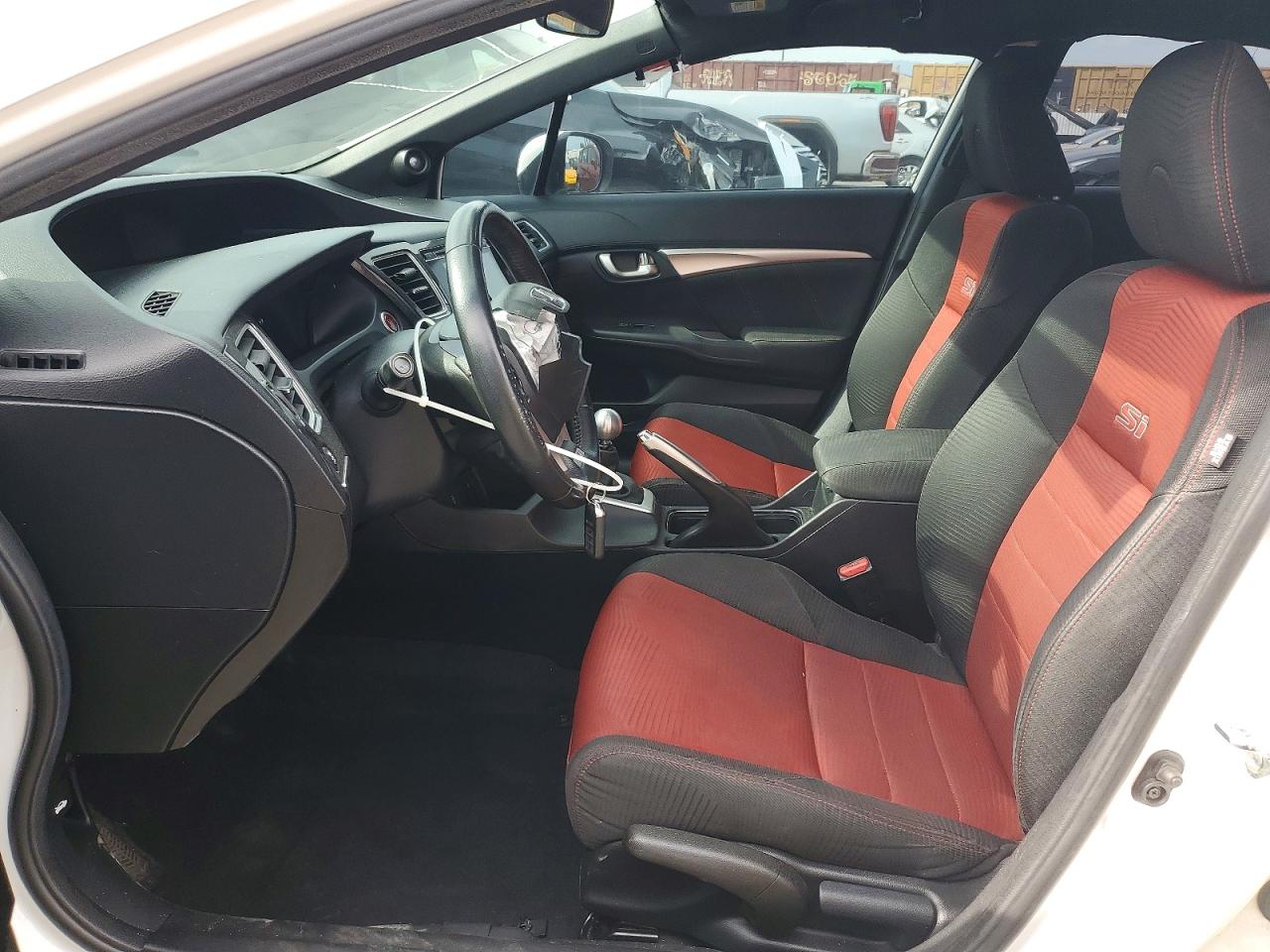 2015 Honda Civic Si White vin: 2HGFB6E54FH709340