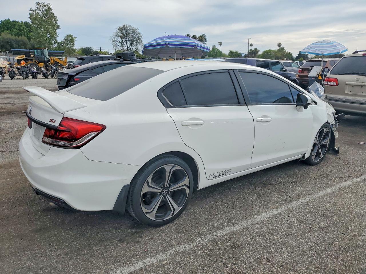 2015 Honda Civic Si White vin: 2HGFB6E54FH709340