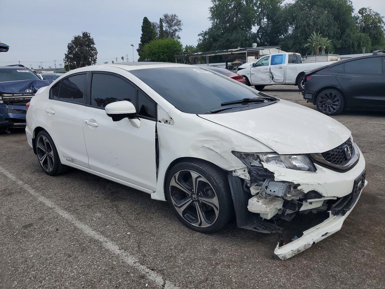 2015 Honda Civic Si White vin: 2HGFB6E54FH709340