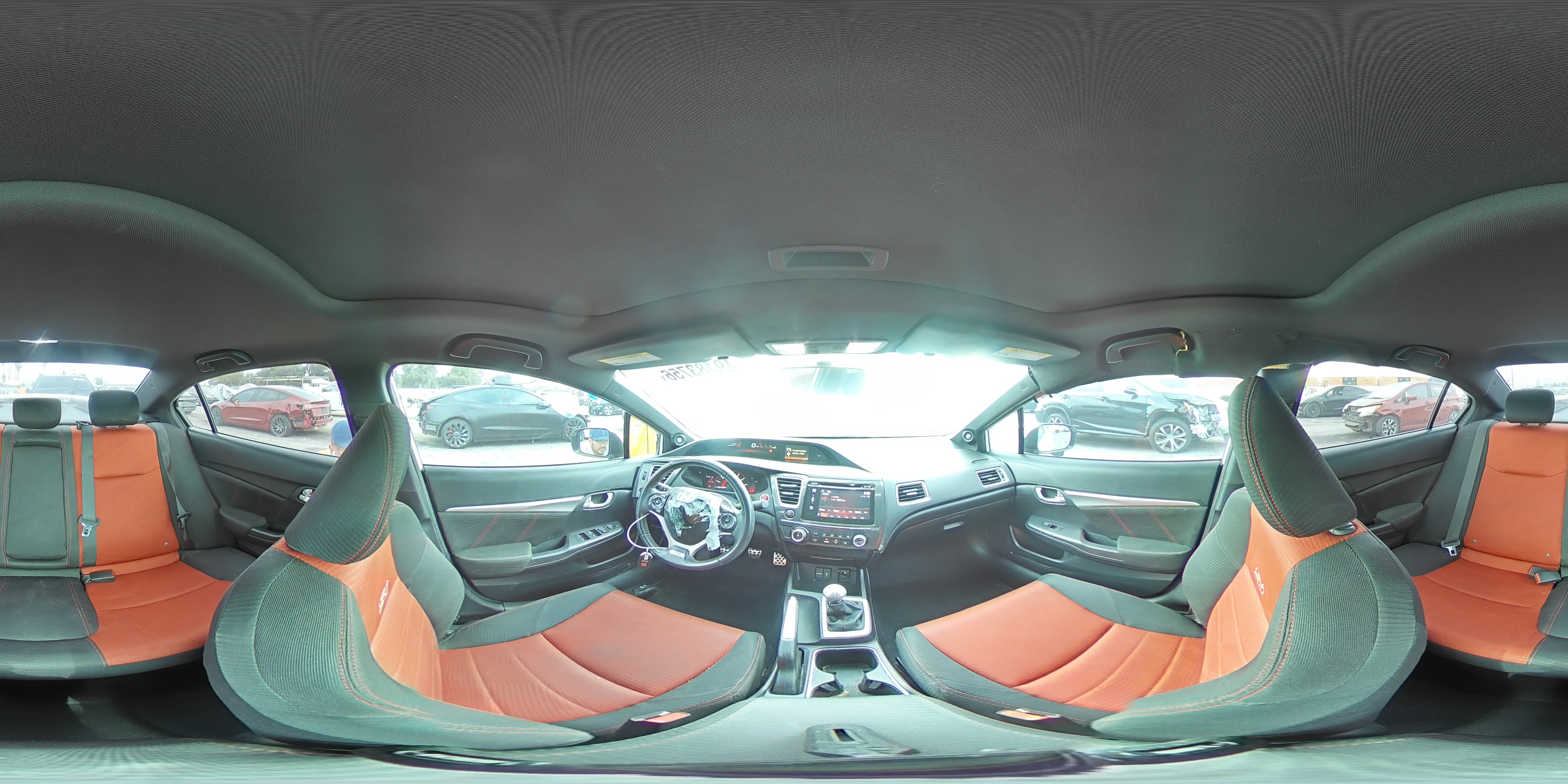 2015 Honda Civic Si White vin: 2HGFB6E54FH709340