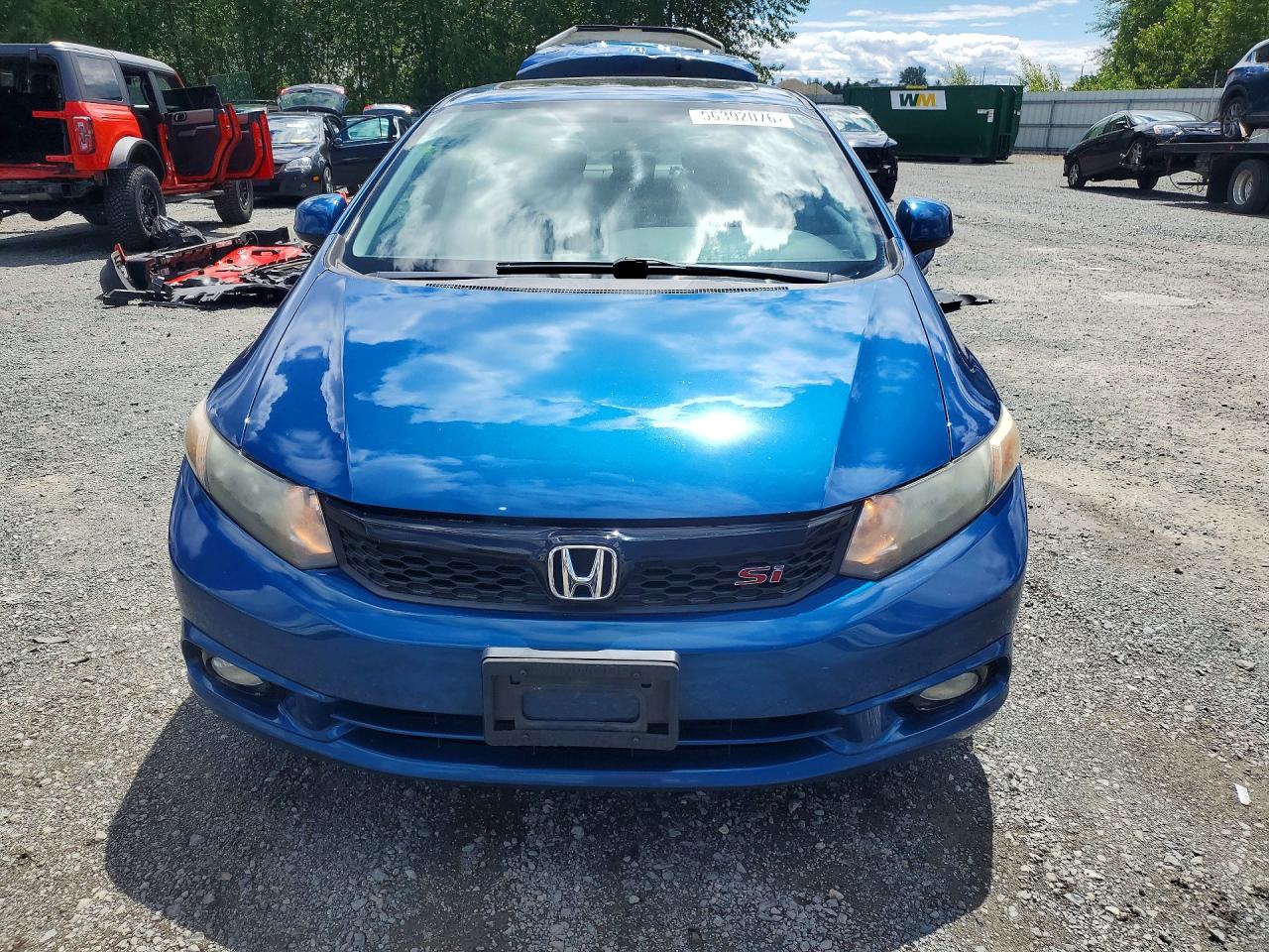 2012 Honda Civic Si Blue vin: 2HGFB6E55CH702571