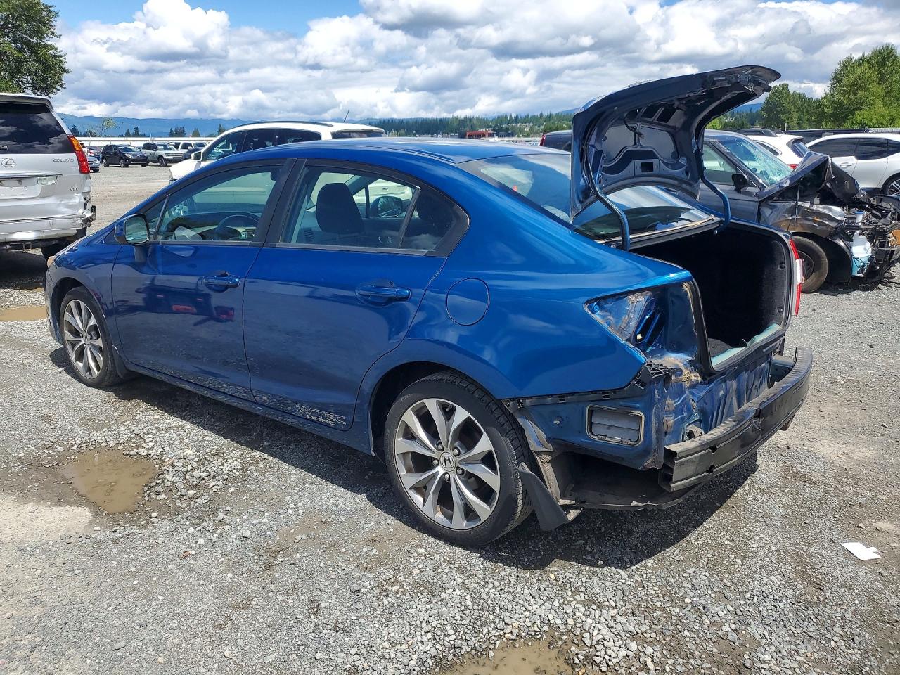 2012 Honda Civic Si Blue vin: 2HGFB6E55CH702571