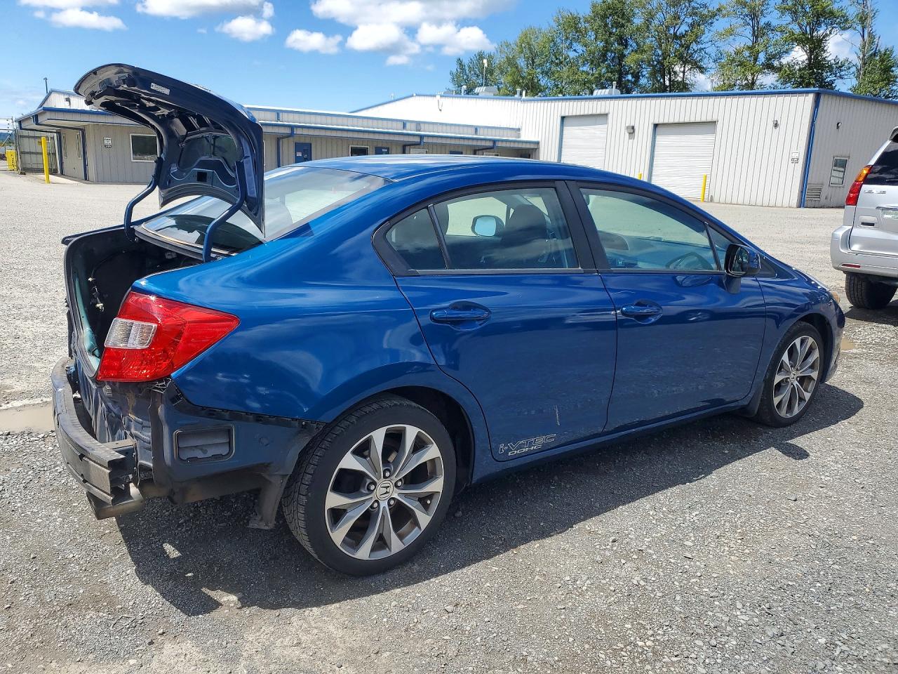 2012 Honda Civic Si Blue vin: 2HGFB6E55CH702571