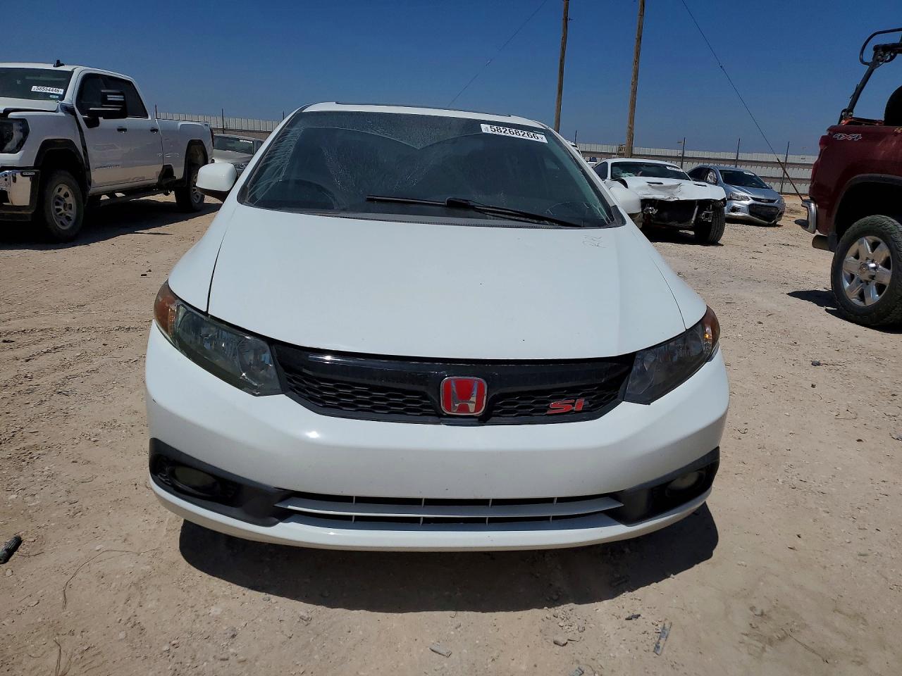 2012 Honda Civic Si White vin: 2HGFB6E55CH703669