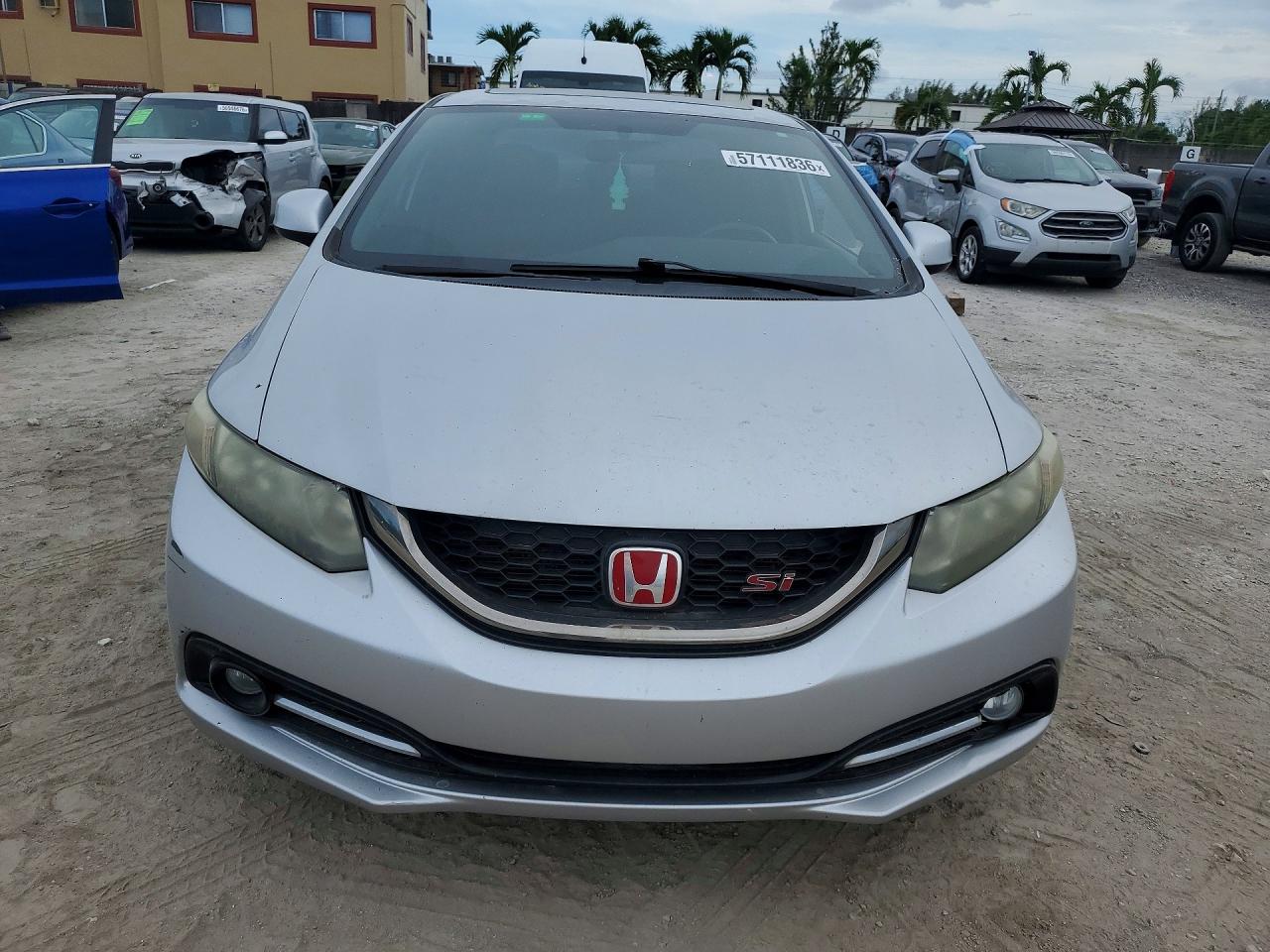 2013 Honda Civic Si Silver vin: 2HGFB6E55DH708842