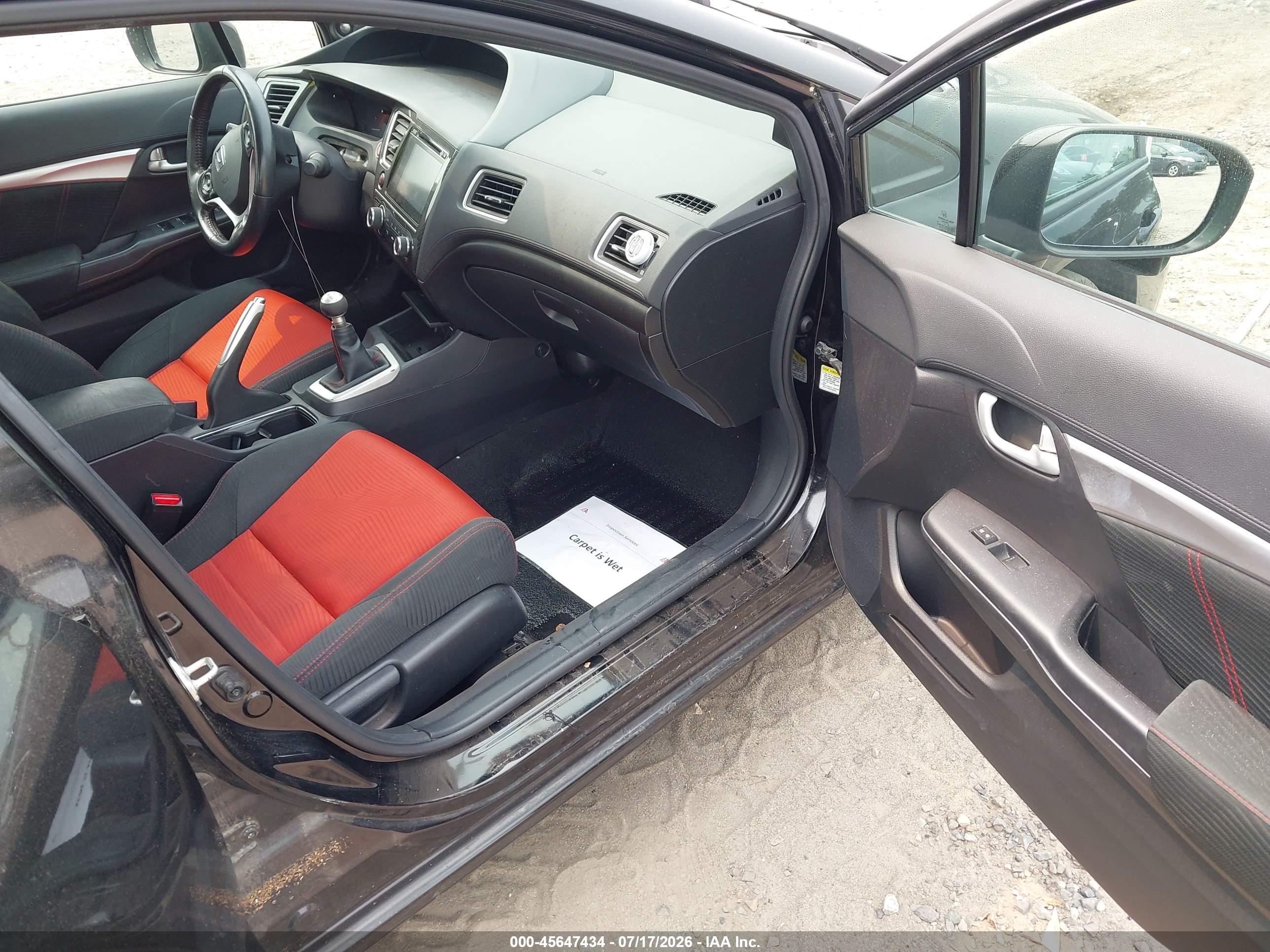 2015 Honda Civic Si Black vin: 2HGFB6E55FH702185