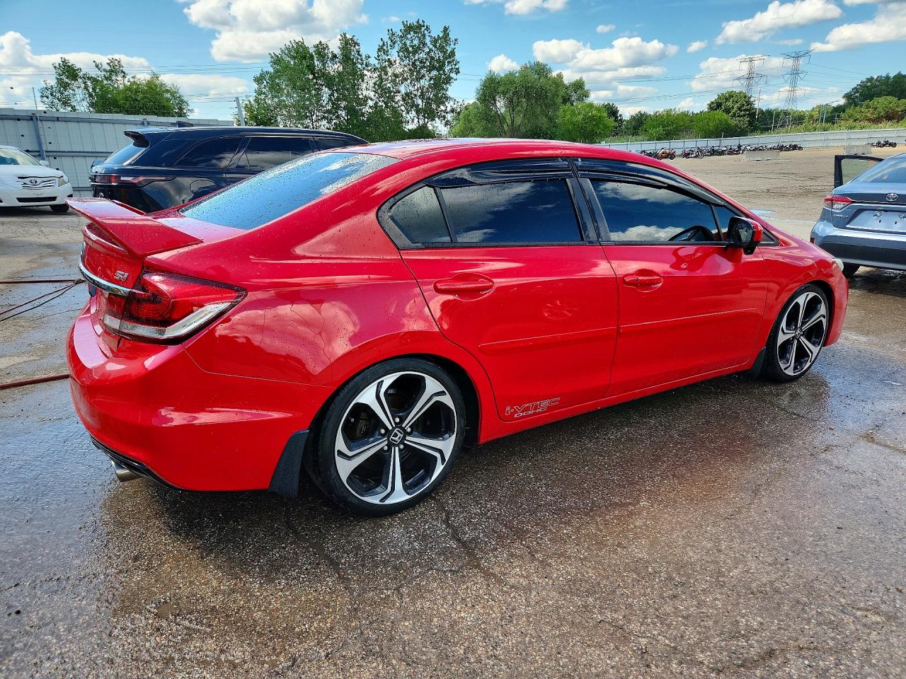2015 Honda Civic Si Red vin: 2HGFB6E55FH705443