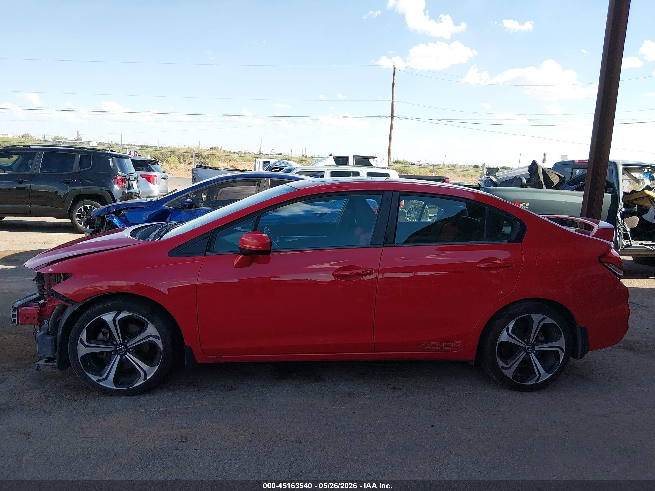 2015 Honda Civic Si Red vin: 2HGFB6E55FH710366