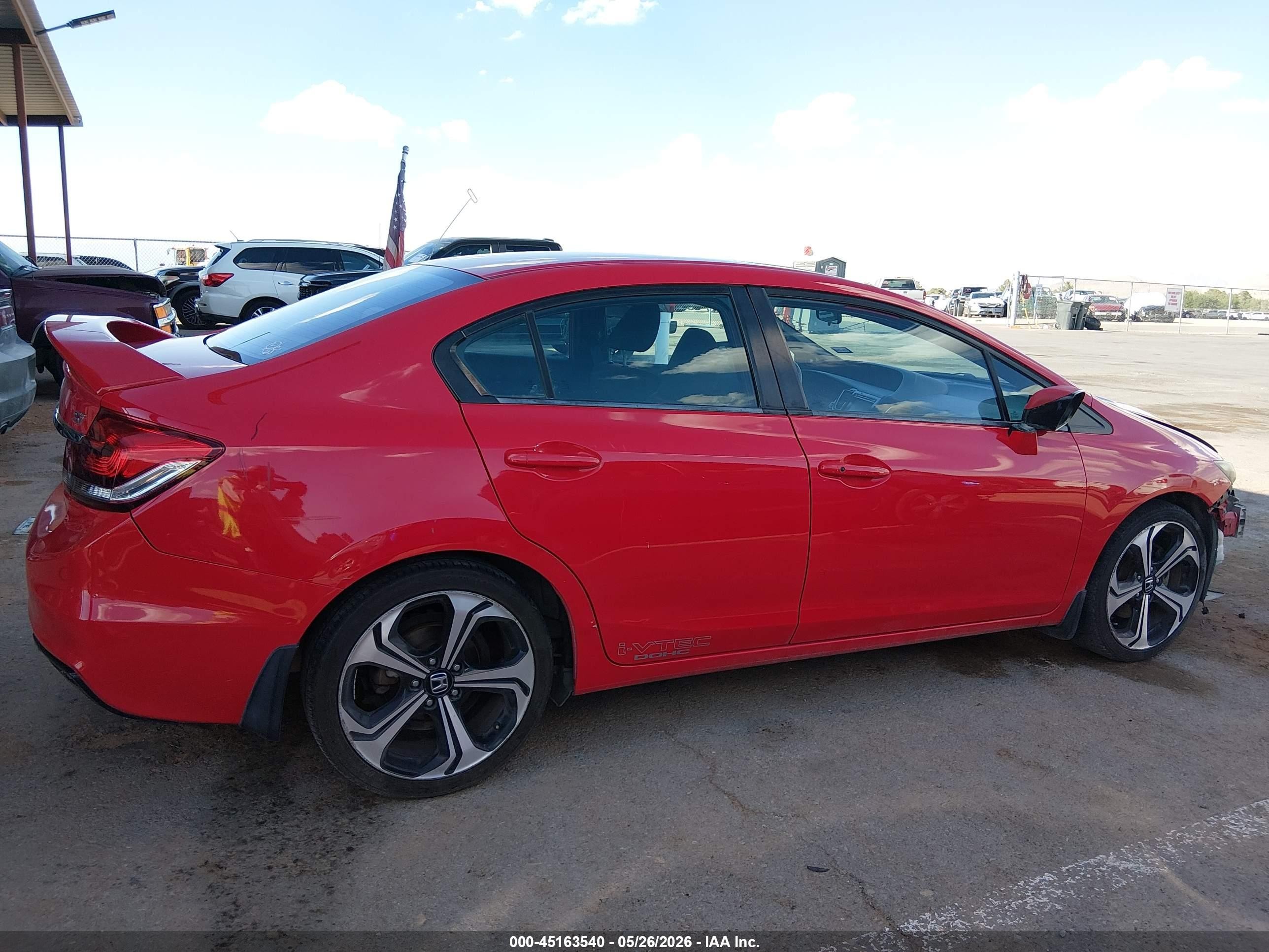 2015 Honda Civic Si Red vin: 2HGFB6E55FH710366