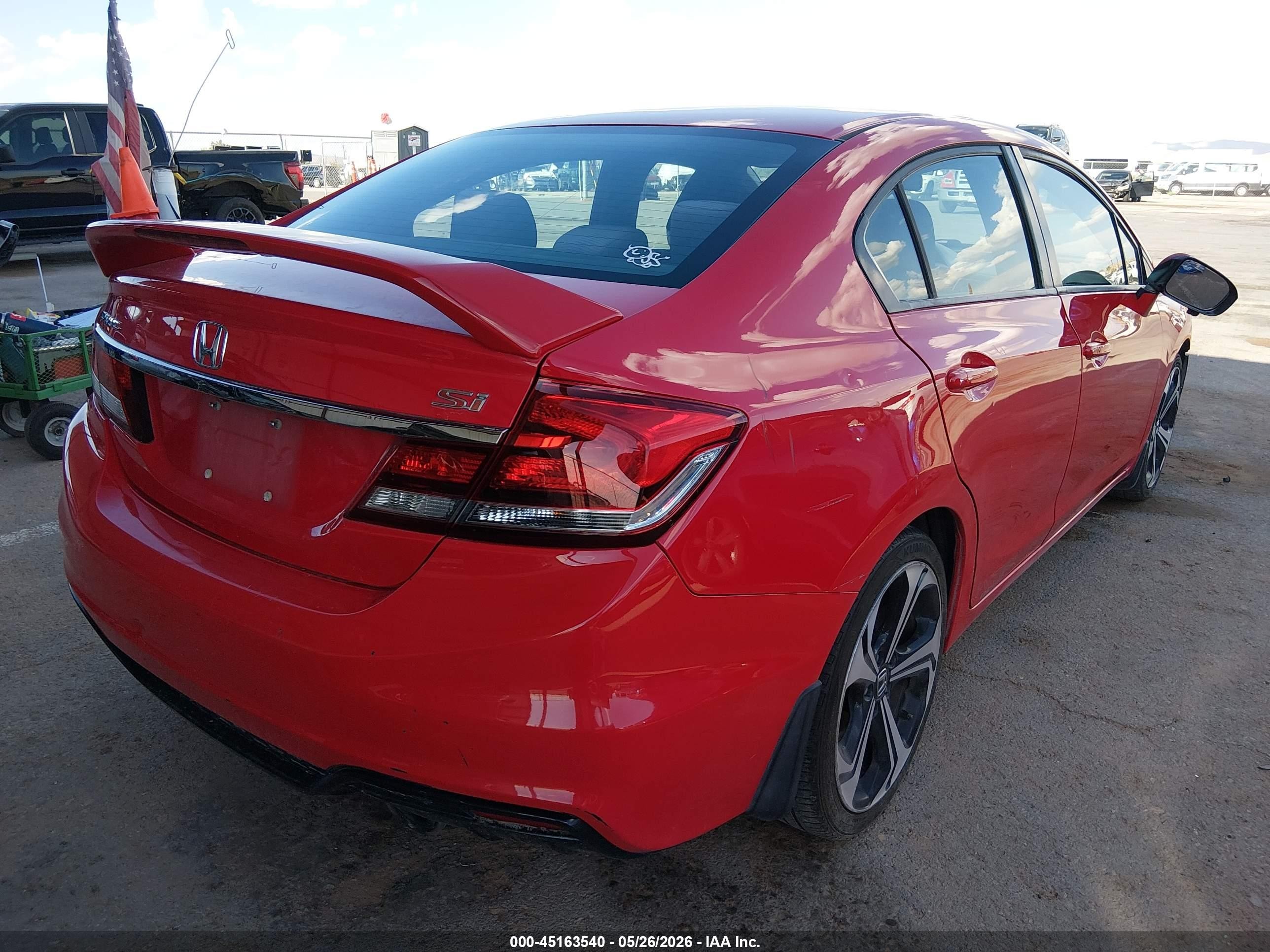 2015 Honda Civic Si Red vin: 2HGFB6E55FH710366