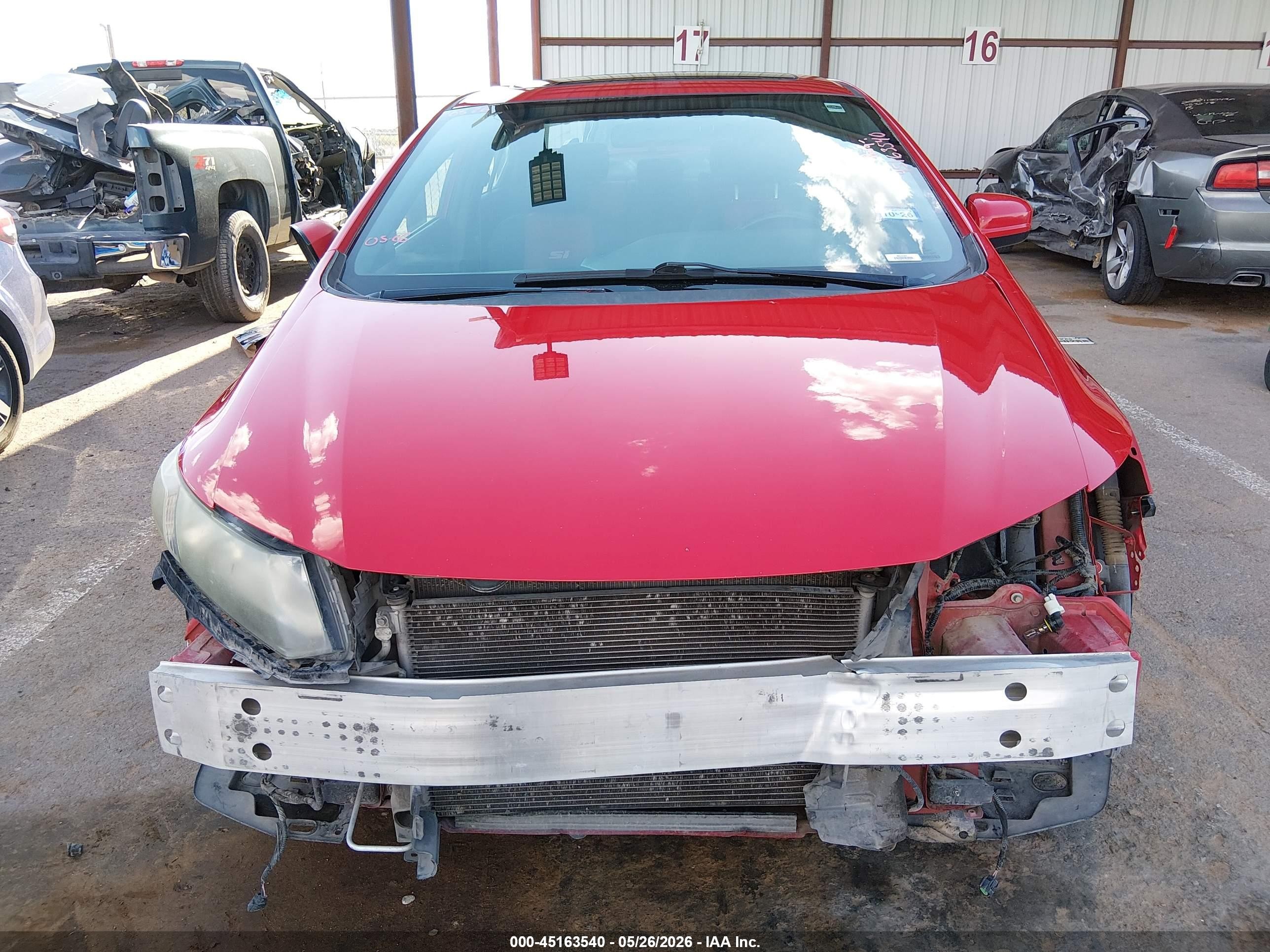 2015 Honda Civic Si Red vin: 2HGFB6E55FH710366