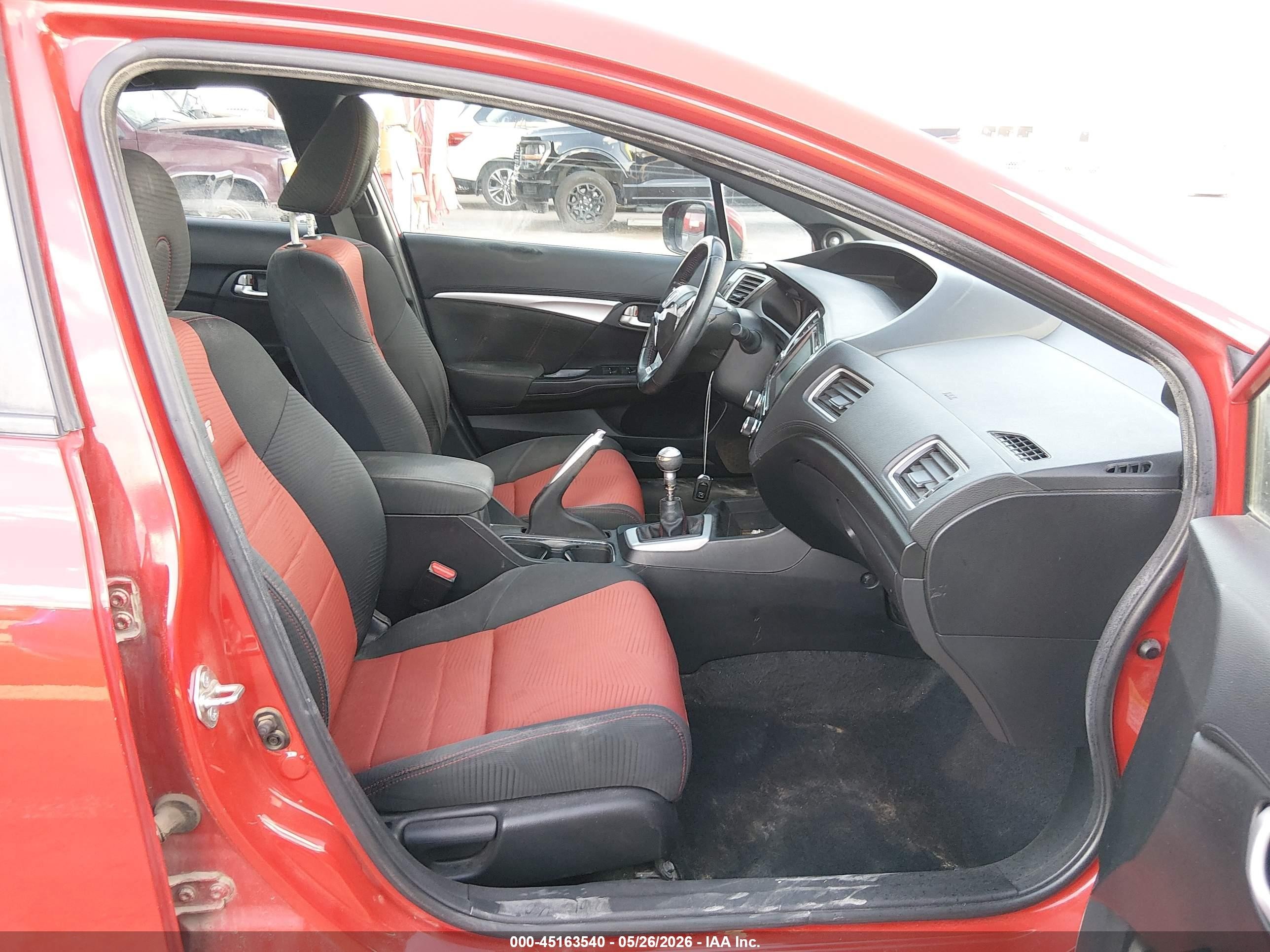 2015 Honda Civic Si Red vin: 2HGFB6E55FH710366