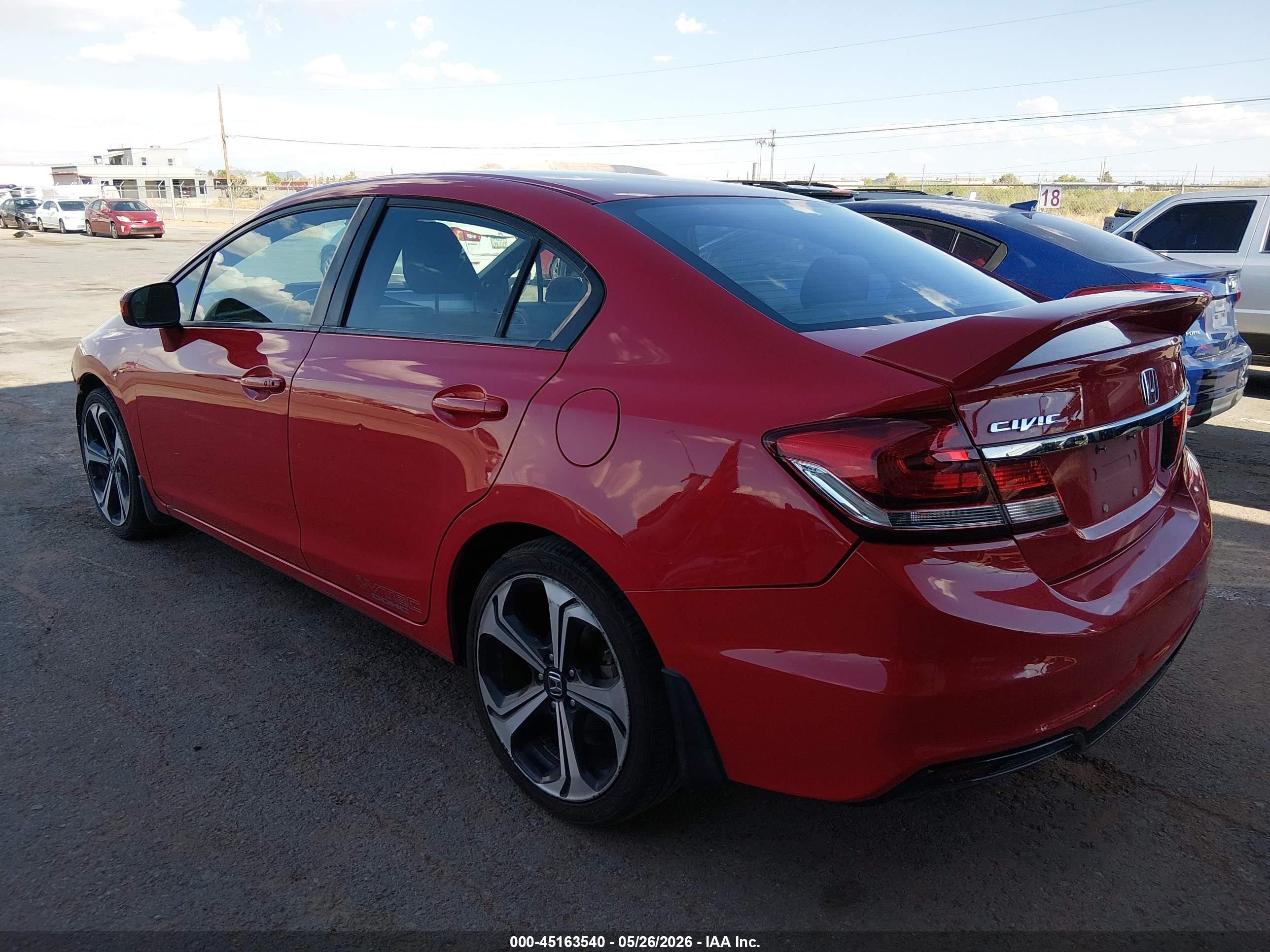 2015 Honda Civic Si Red vin: 2HGFB6E55FH710366