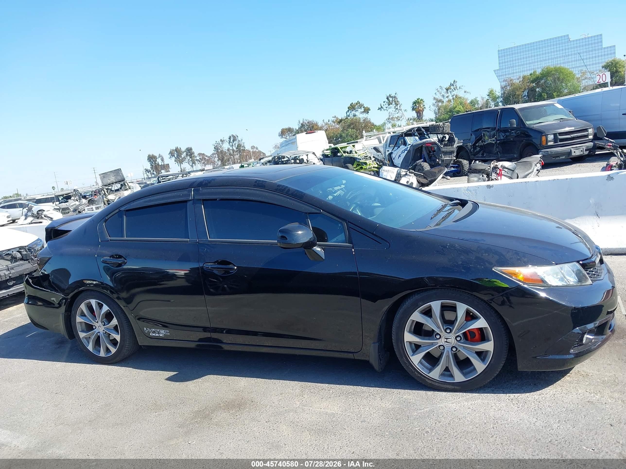 2012 Honda Civic Si Black vin: 2HGFB6E56CH704653