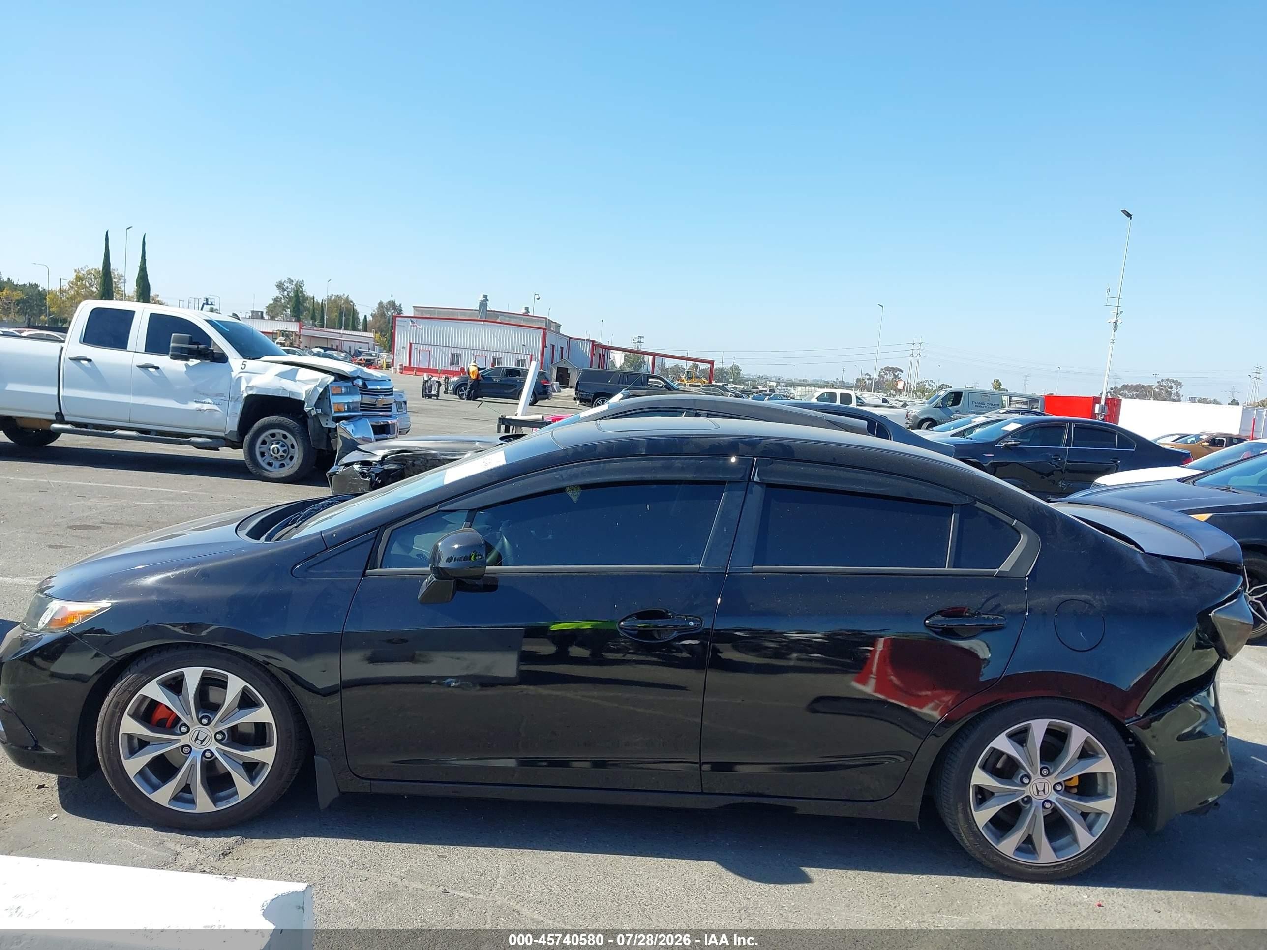 2012 Honda Civic Si Black vin: 2HGFB6E56CH704653