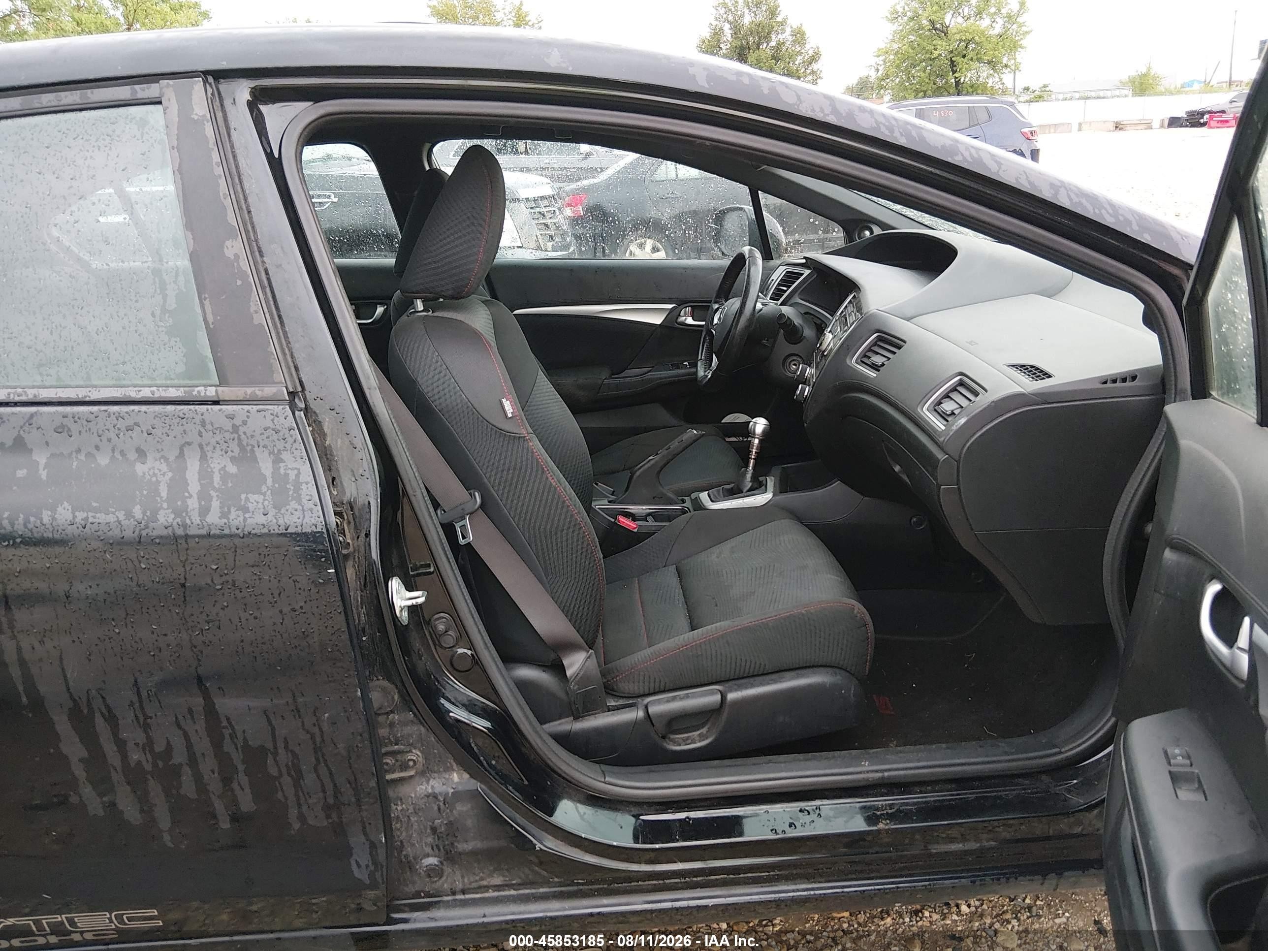 2013 Honda Civic Si Black vin: 2HGFB6E56DH700040