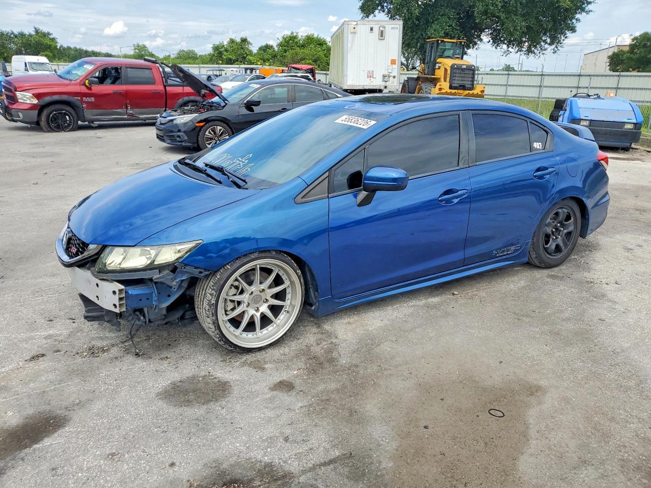 2013 Honda Civic Si Blue vin: 2HGFB6E56DH700670