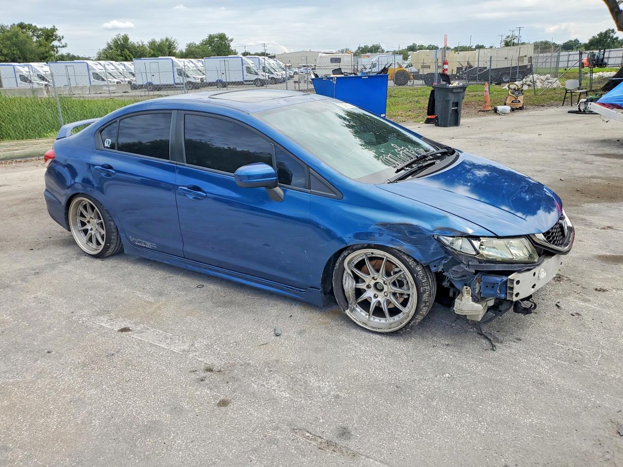 2013 Honda Civic Si Blue vin: 2HGFB6E56DH700670