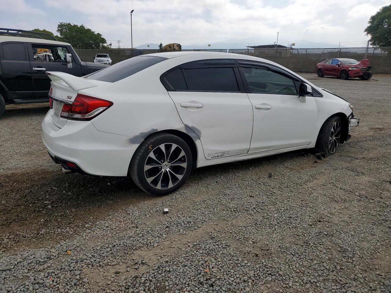 2013 Honda Civic Si White vin: 2HGFB6E56DH701107