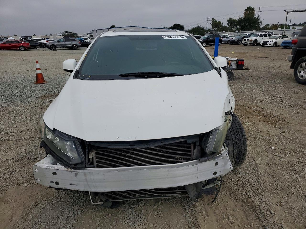 2013 Honda Civic Si White vin: 2HGFB6E56DH701107