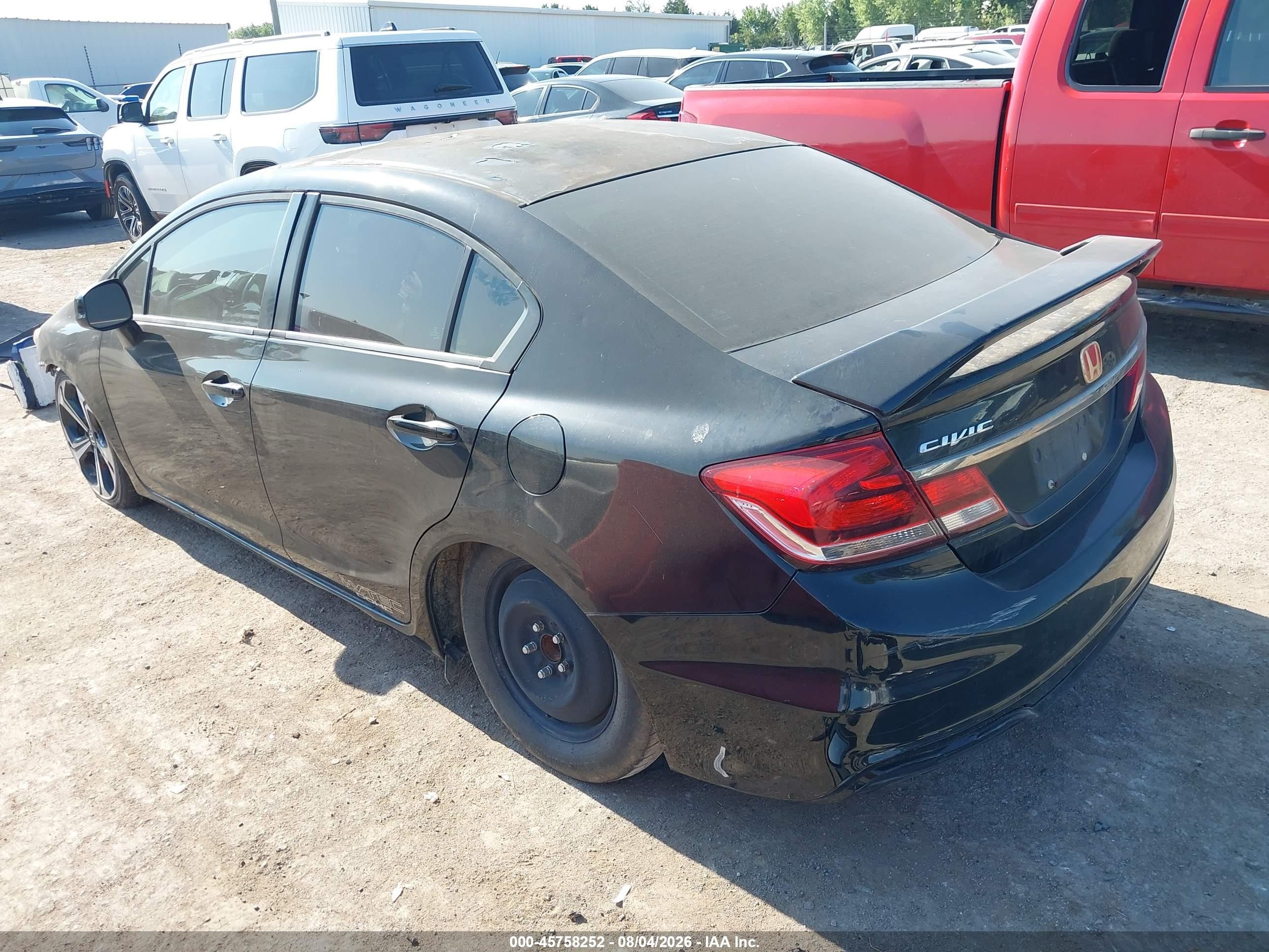 2013 Honda Civic Si Black vin: 2HGFB6E56DH705853