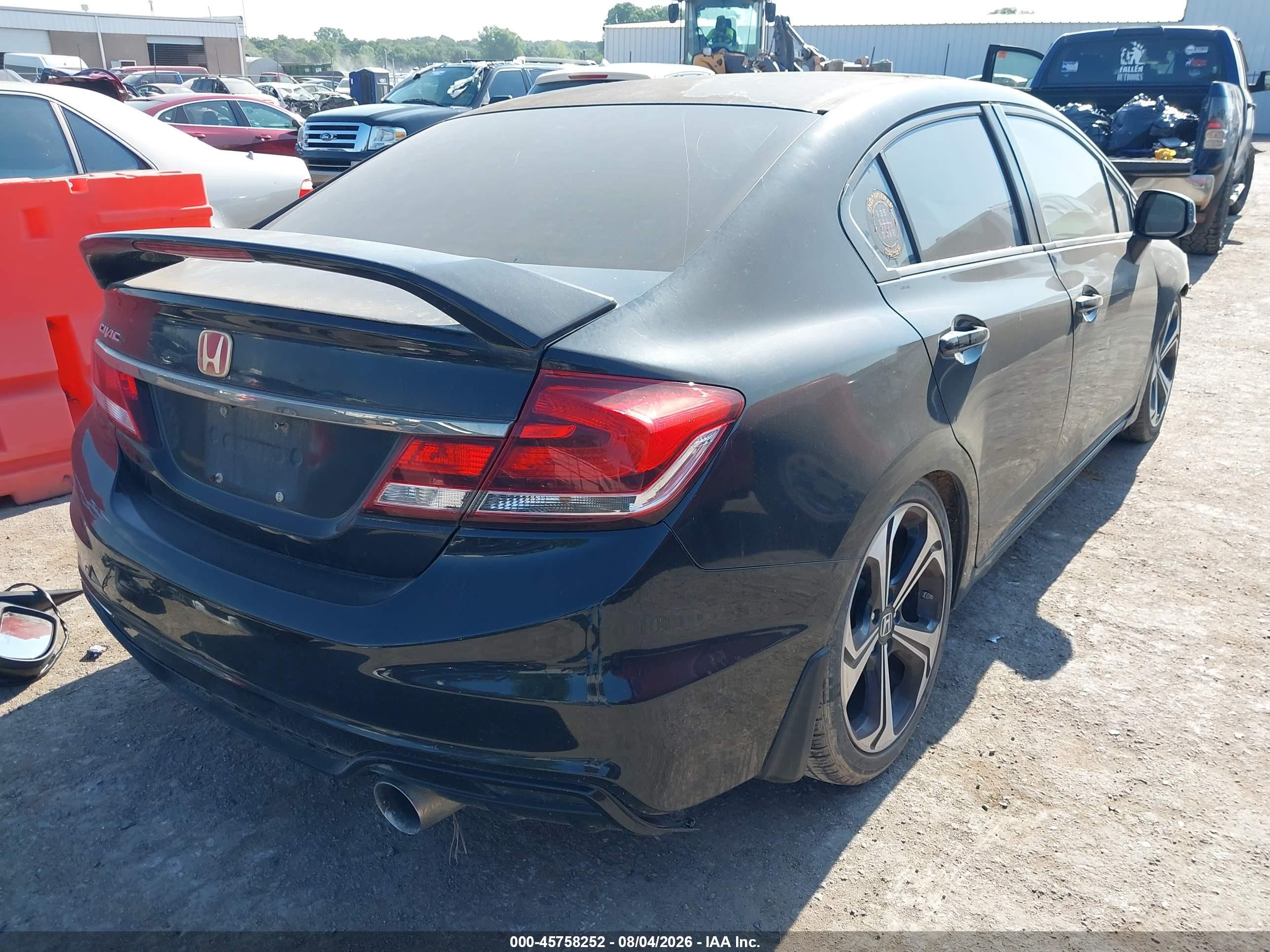2013 Honda Civic Si Black vin: 2HGFB6E56DH705853