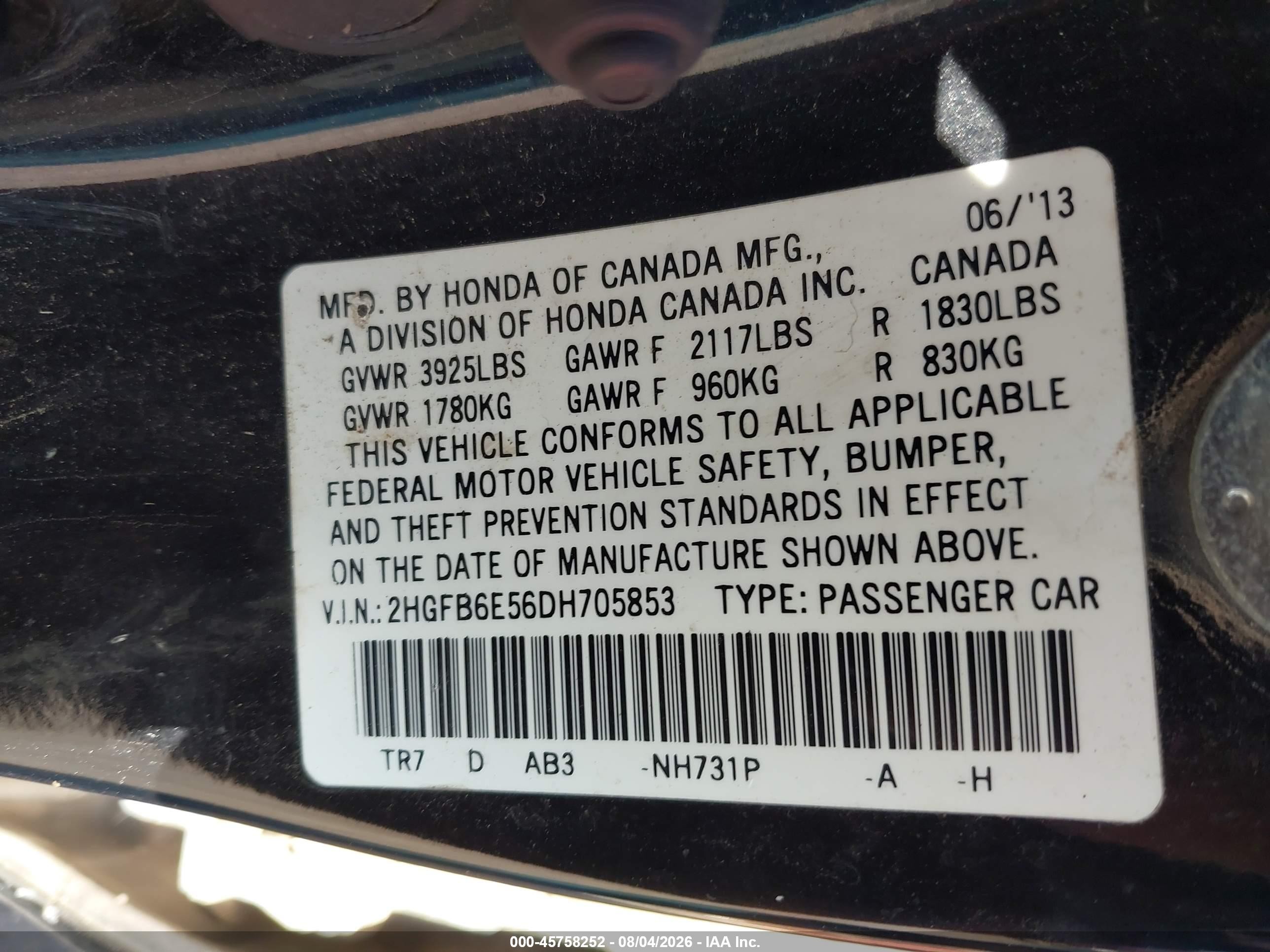 2013 Honda Civic Si Black vin: 2HGFB6E56DH705853
