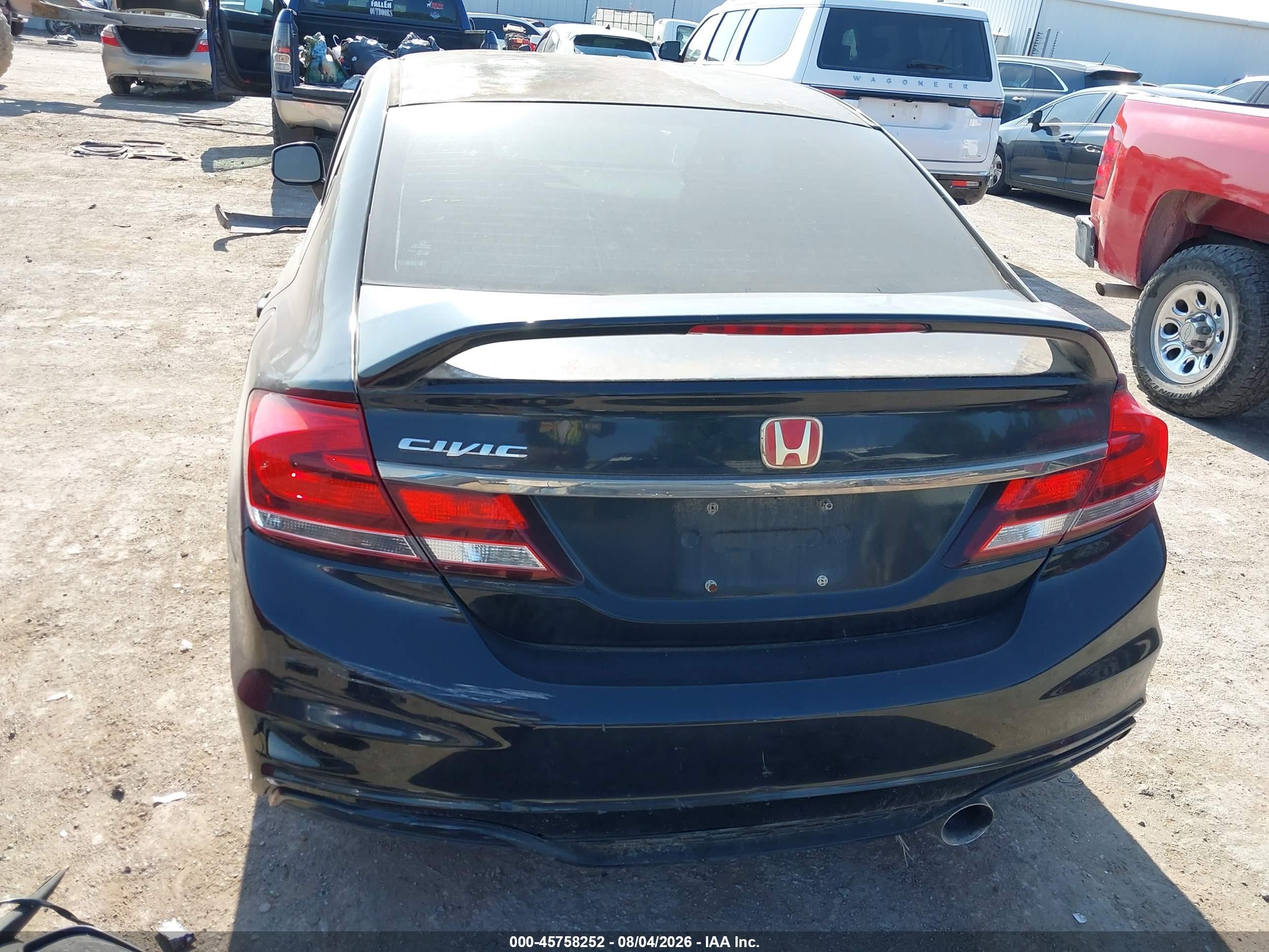 2013 Honda Civic Si Black vin: 2HGFB6E56DH705853