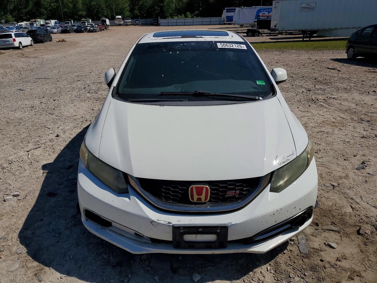 2013 Honda Civic Si White vin: 2HGFB6E56DH711314