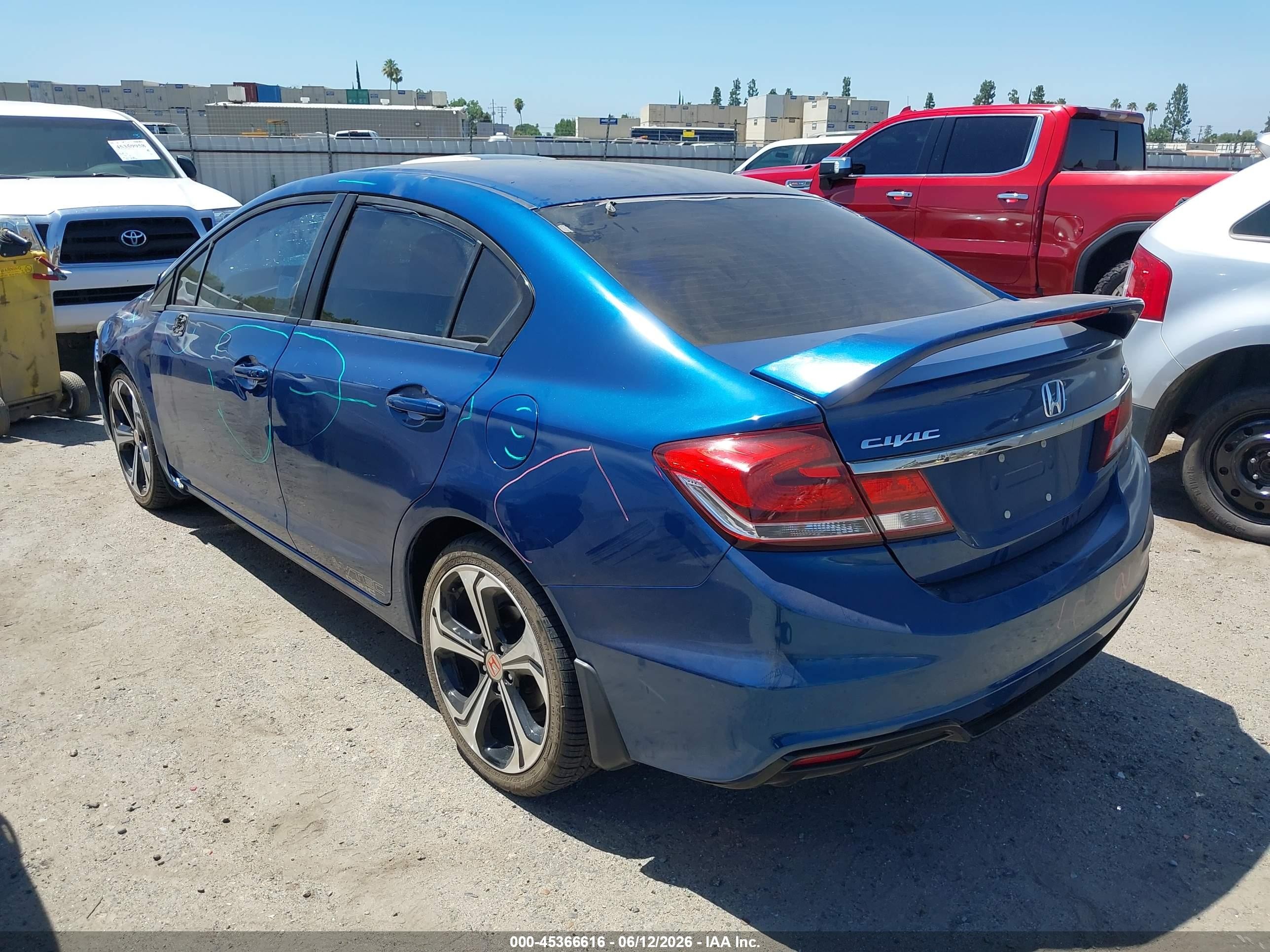 2015 Honda Civic Si Синий vin: 2HGFB6E56FH700106