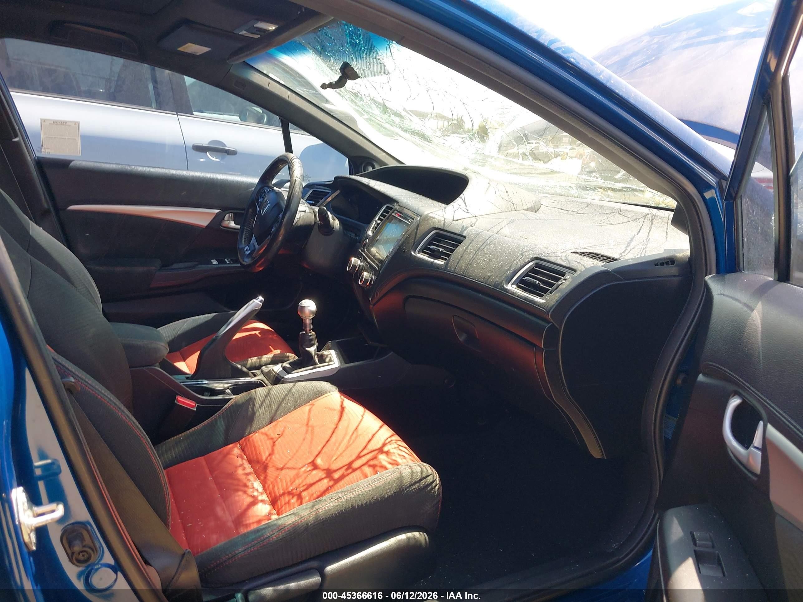 2015 Honda Civic Si Синий vin: 2HGFB6E56FH700106