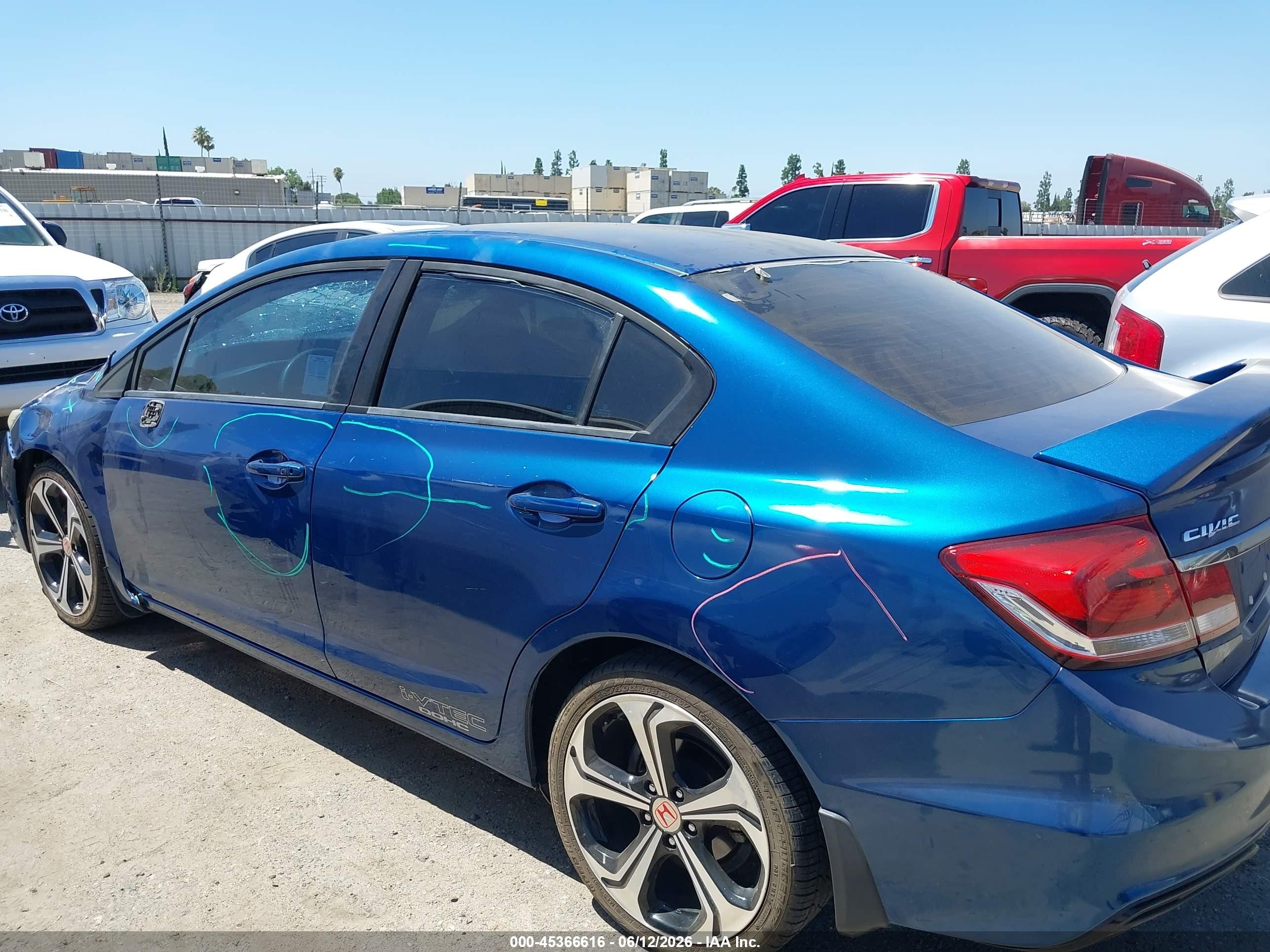 2015 Honda Civic Si Синий vin: 2HGFB6E56FH700106
