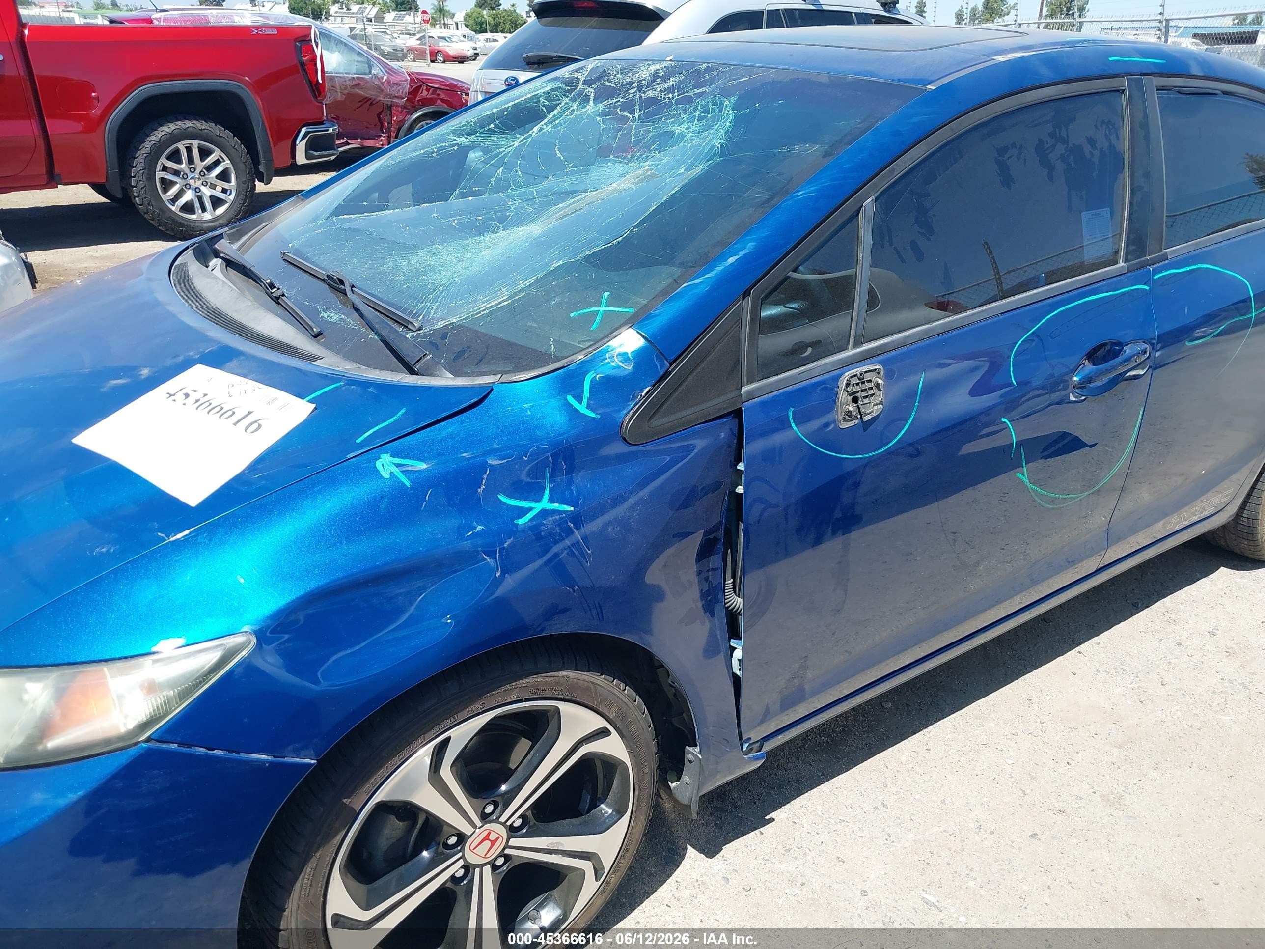 2015 Honda Civic Si Синий vin: 2HGFB6E56FH700106