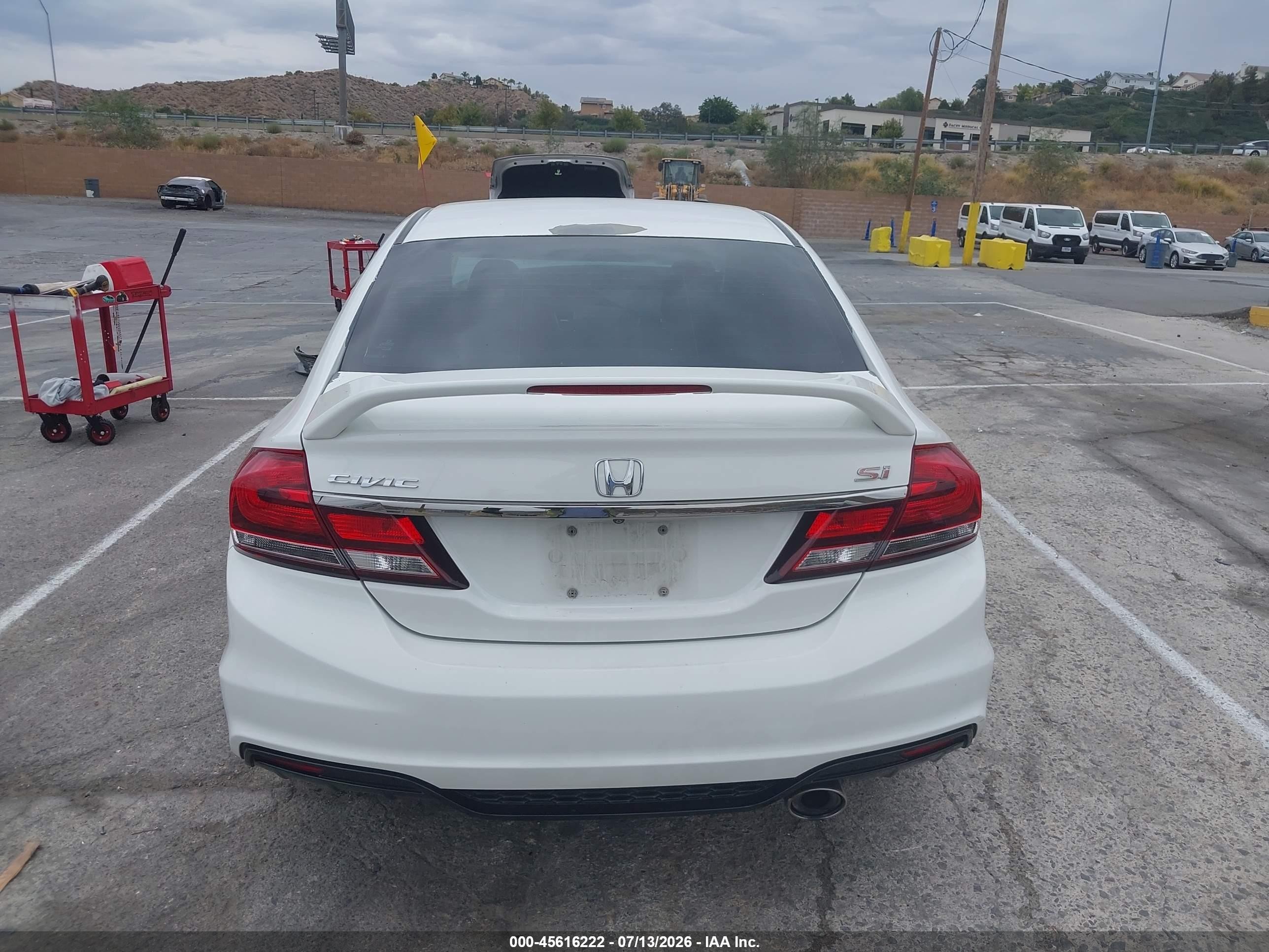 2015 Honda Civic Si White vin: 2HGFB6E56FH704141