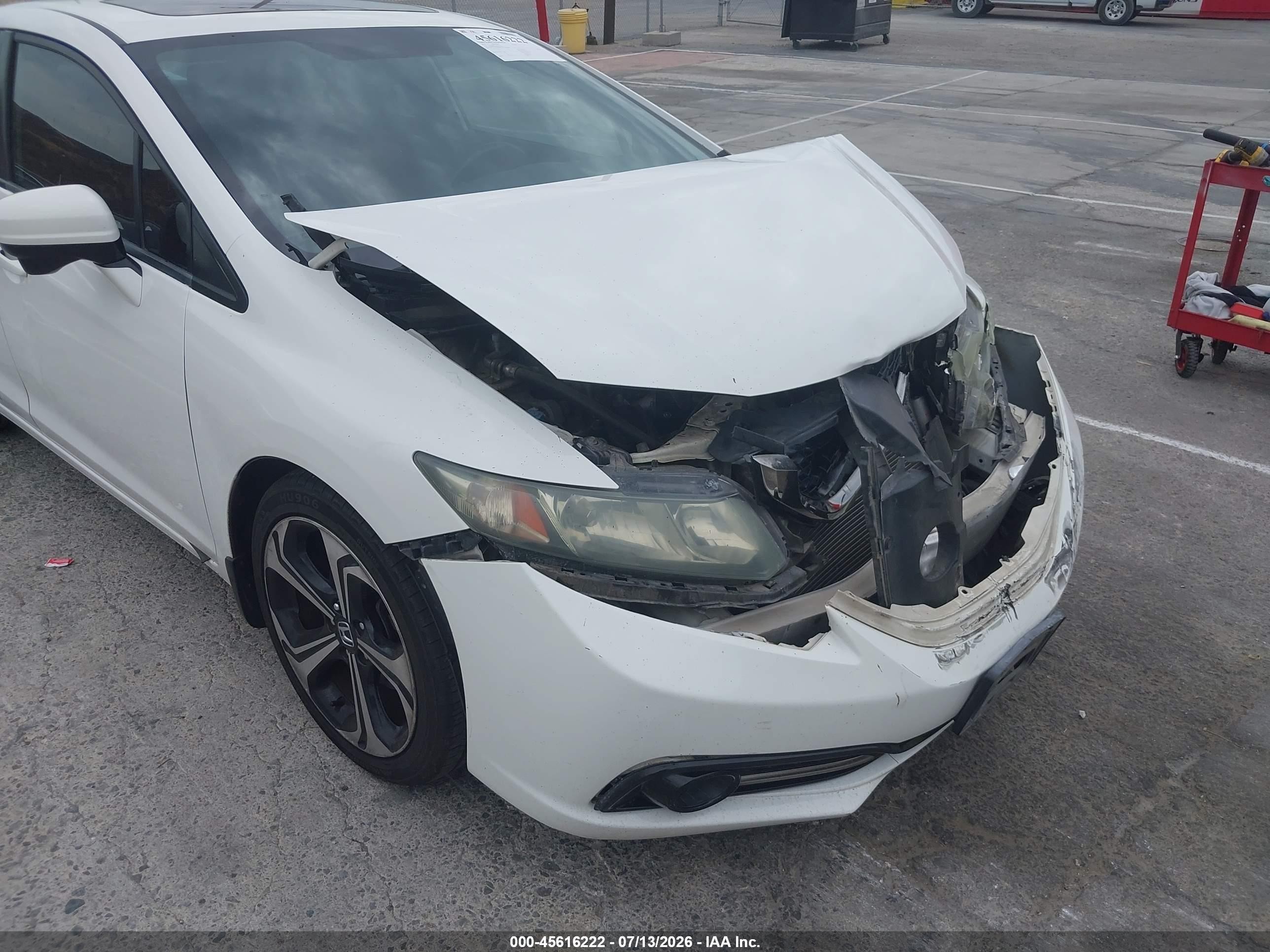 2015 Honda Civic Si White vin: 2HGFB6E56FH704141