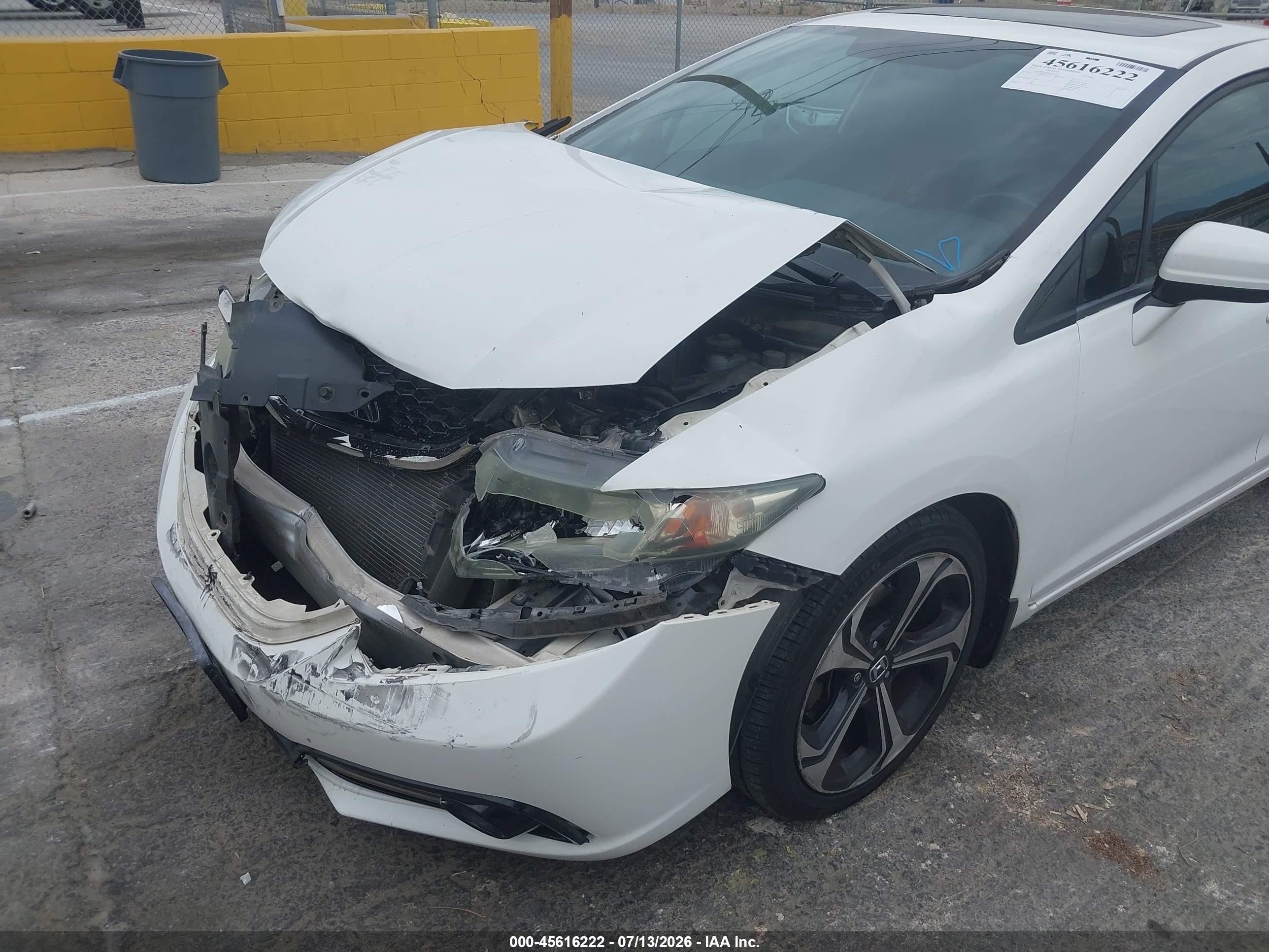 2015 Honda Civic Si White vin: 2HGFB6E56FH704141