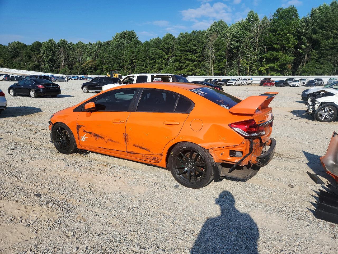 2015 Honda Civic Si Orange vin: 2HGFB6E56FH707248