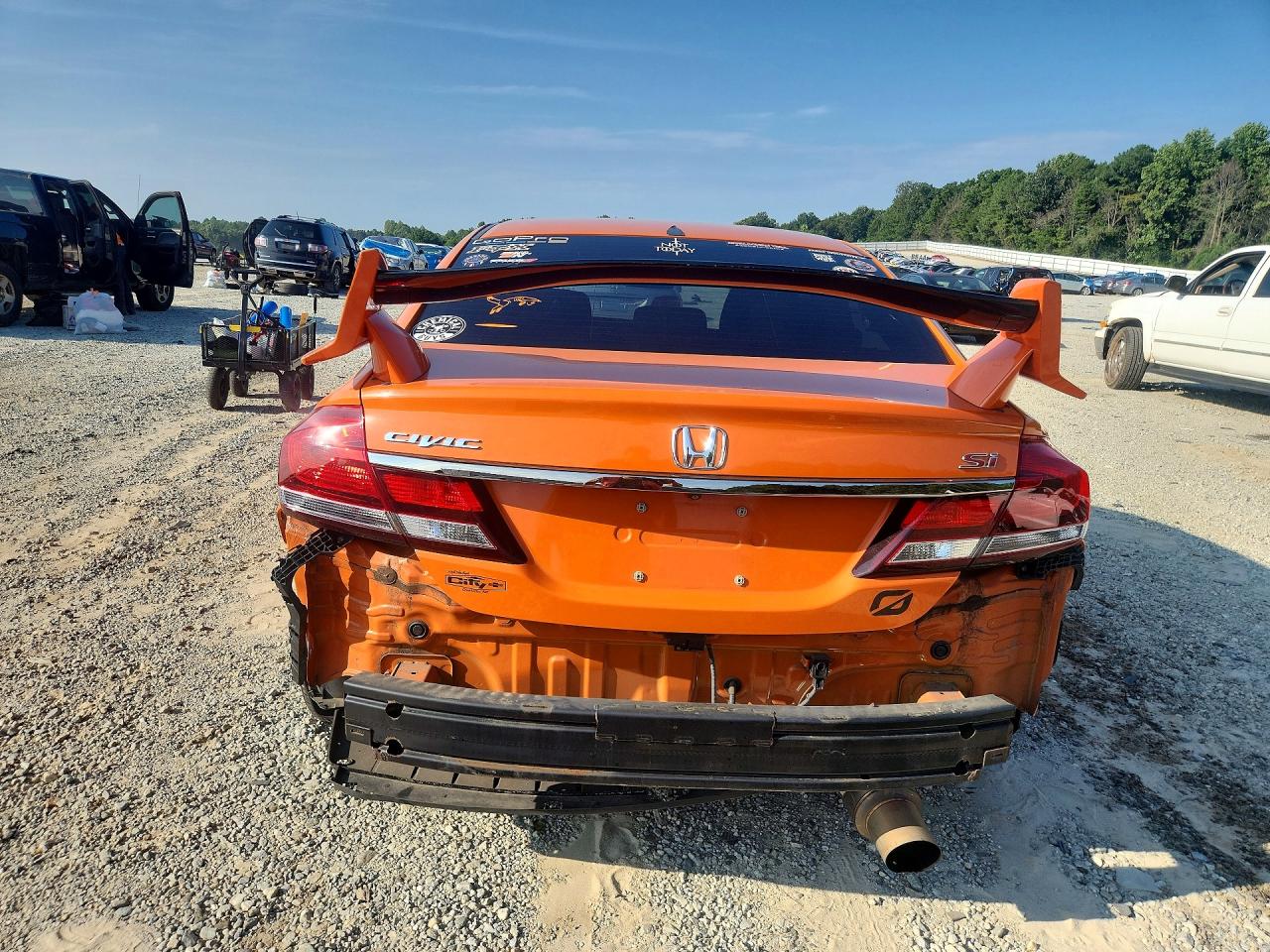 2015 Honda Civic Si Orange vin: 2HGFB6E56FH707248