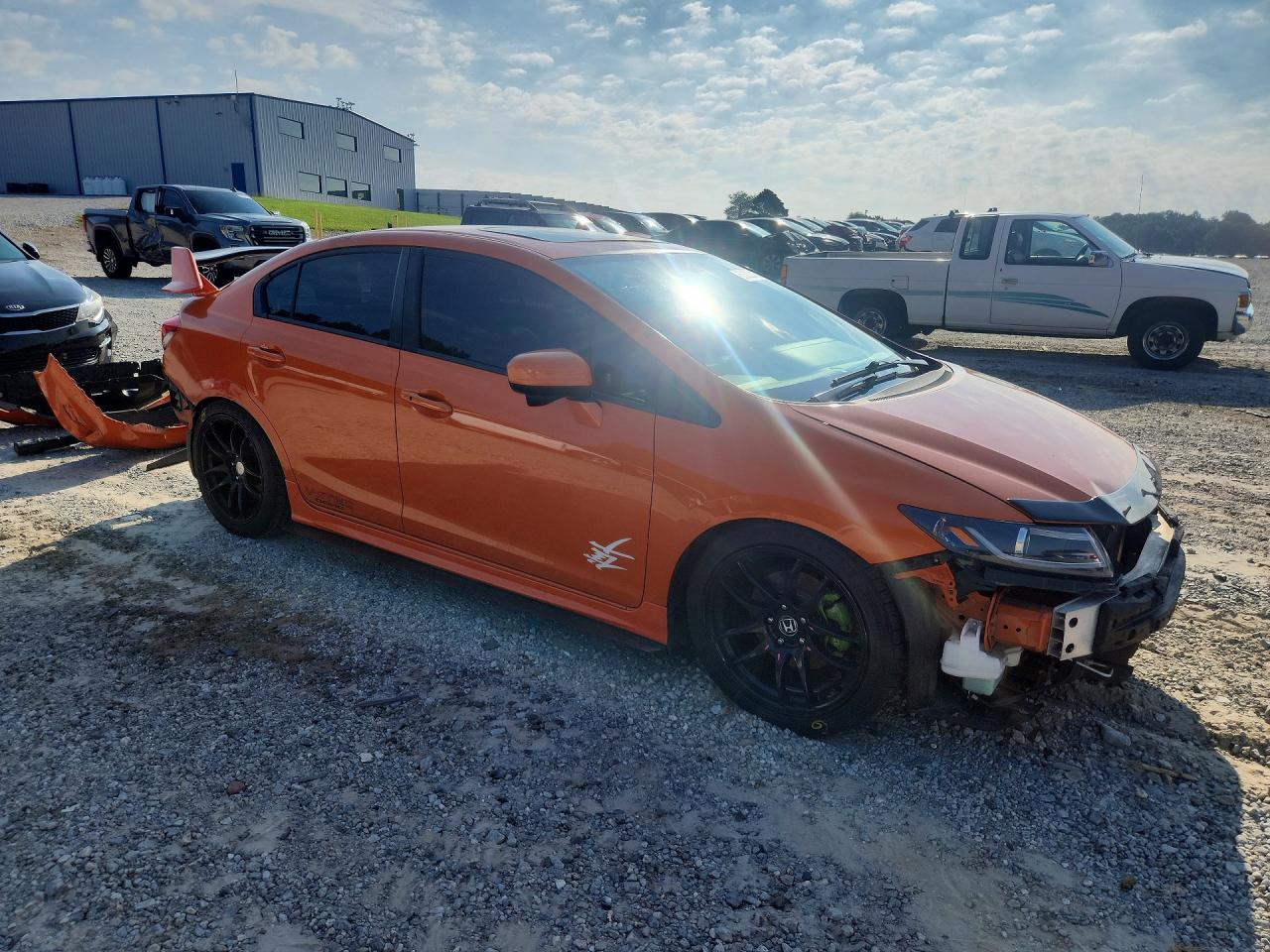 2015 Honda Civic Si Orange vin: 2HGFB6E56FH707248