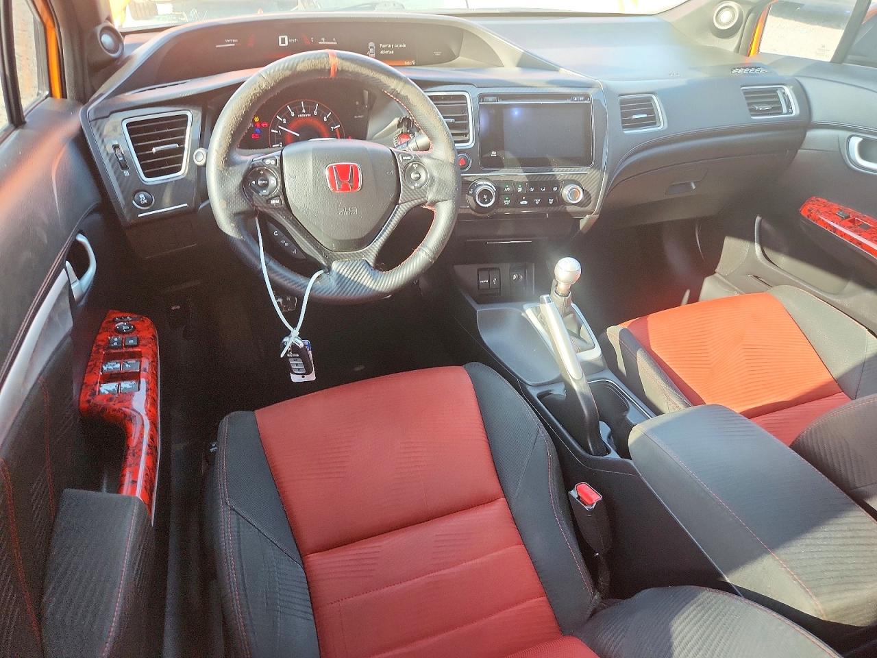 2015 Honda Civic Si Orange vin: 2HGFB6E56FH707248