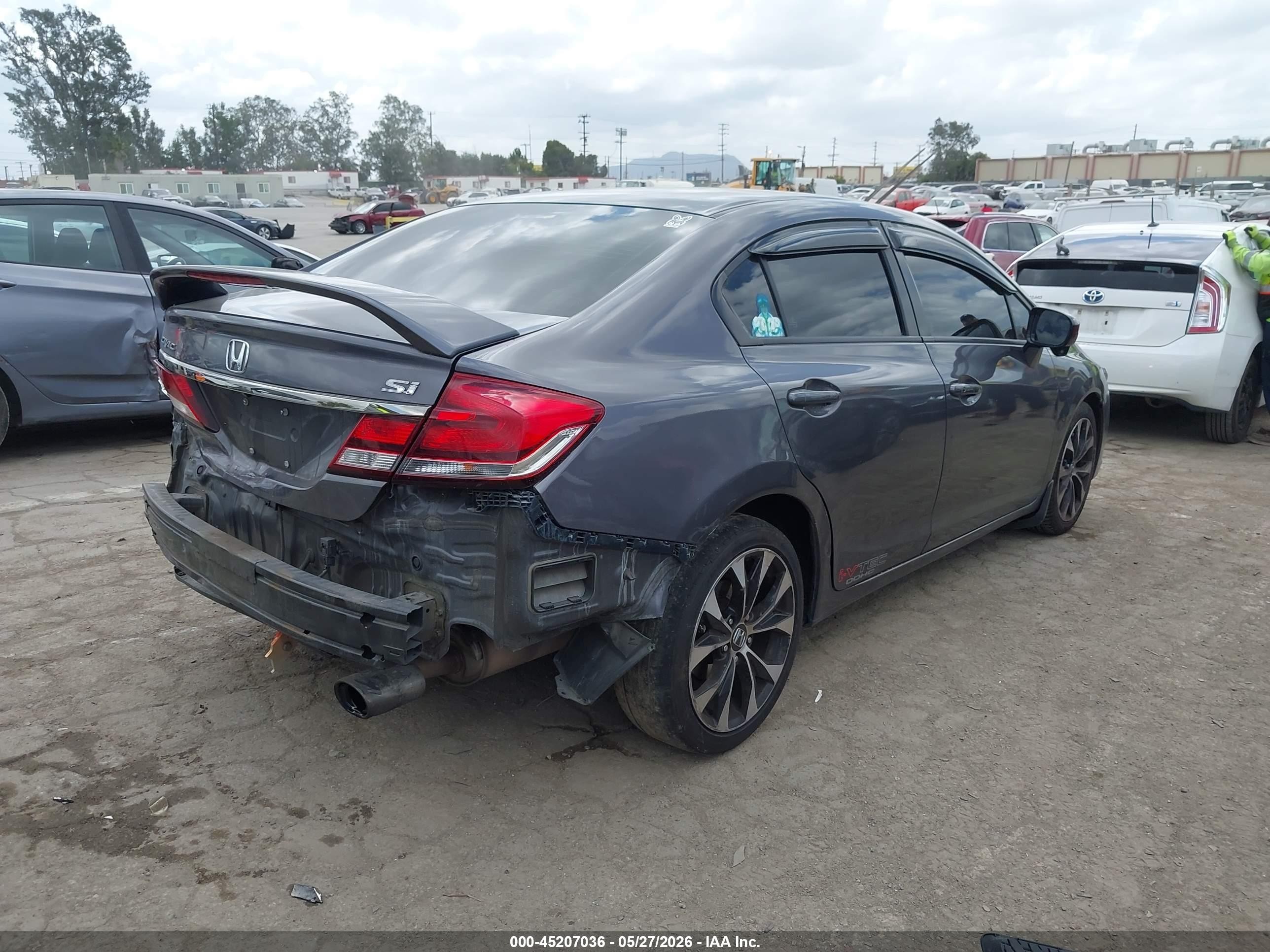 2015 Honda Civic Si Gray vin: 2HGFB6E56FH707735