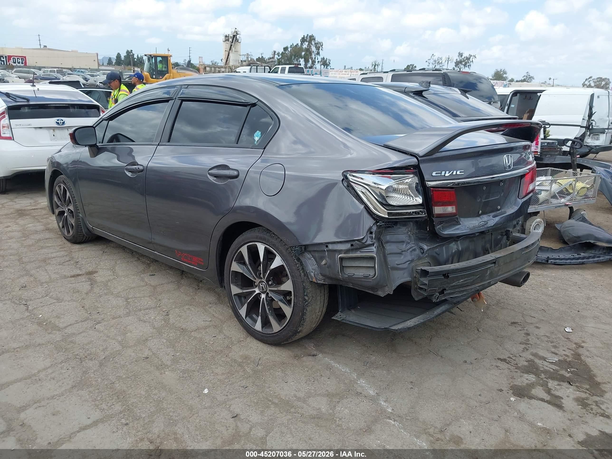 2015 Honda Civic Si Gray vin: 2HGFB6E56FH707735