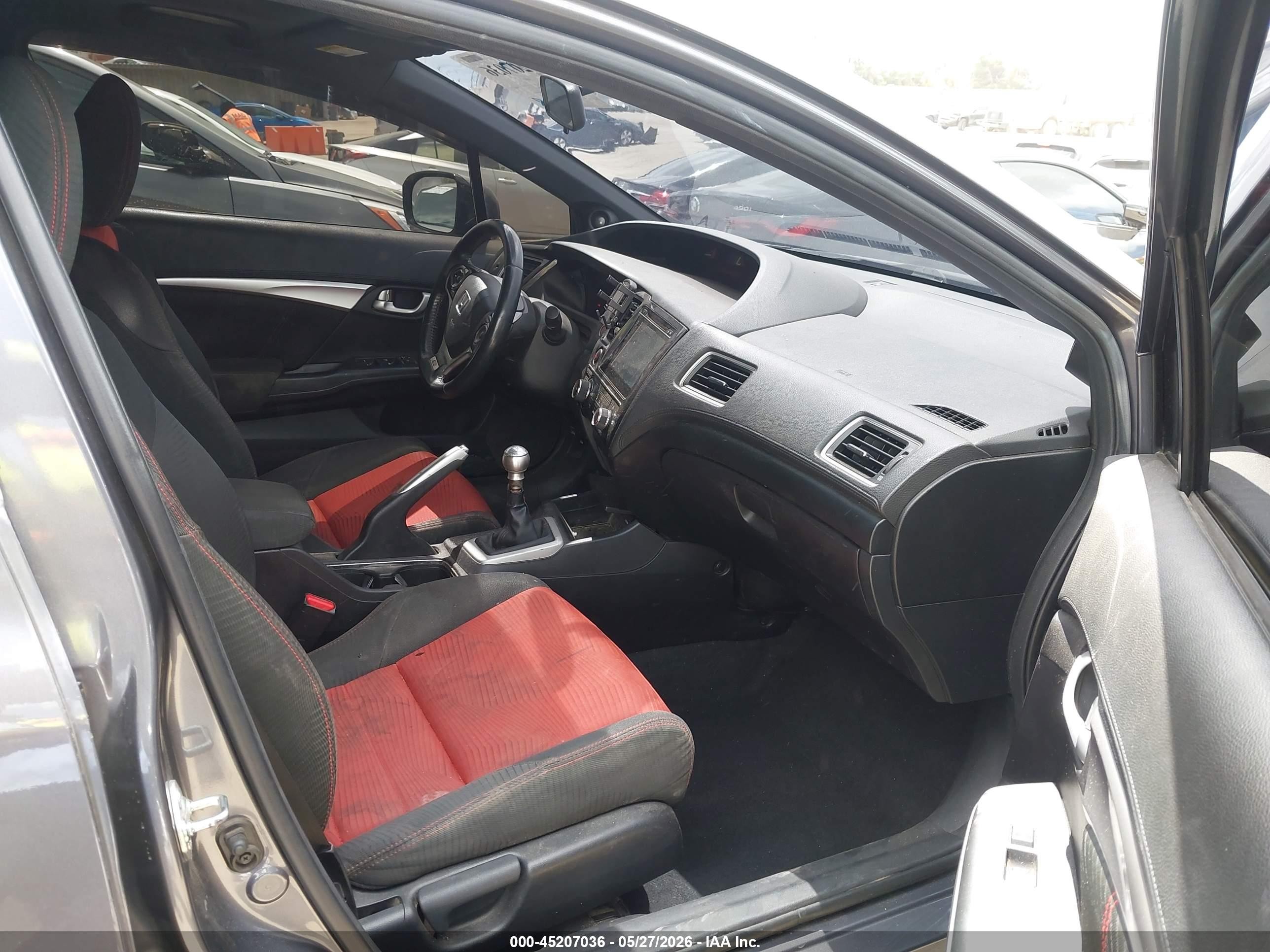 2015 Honda Civic Si Gray vin: 2HGFB6E56FH707735